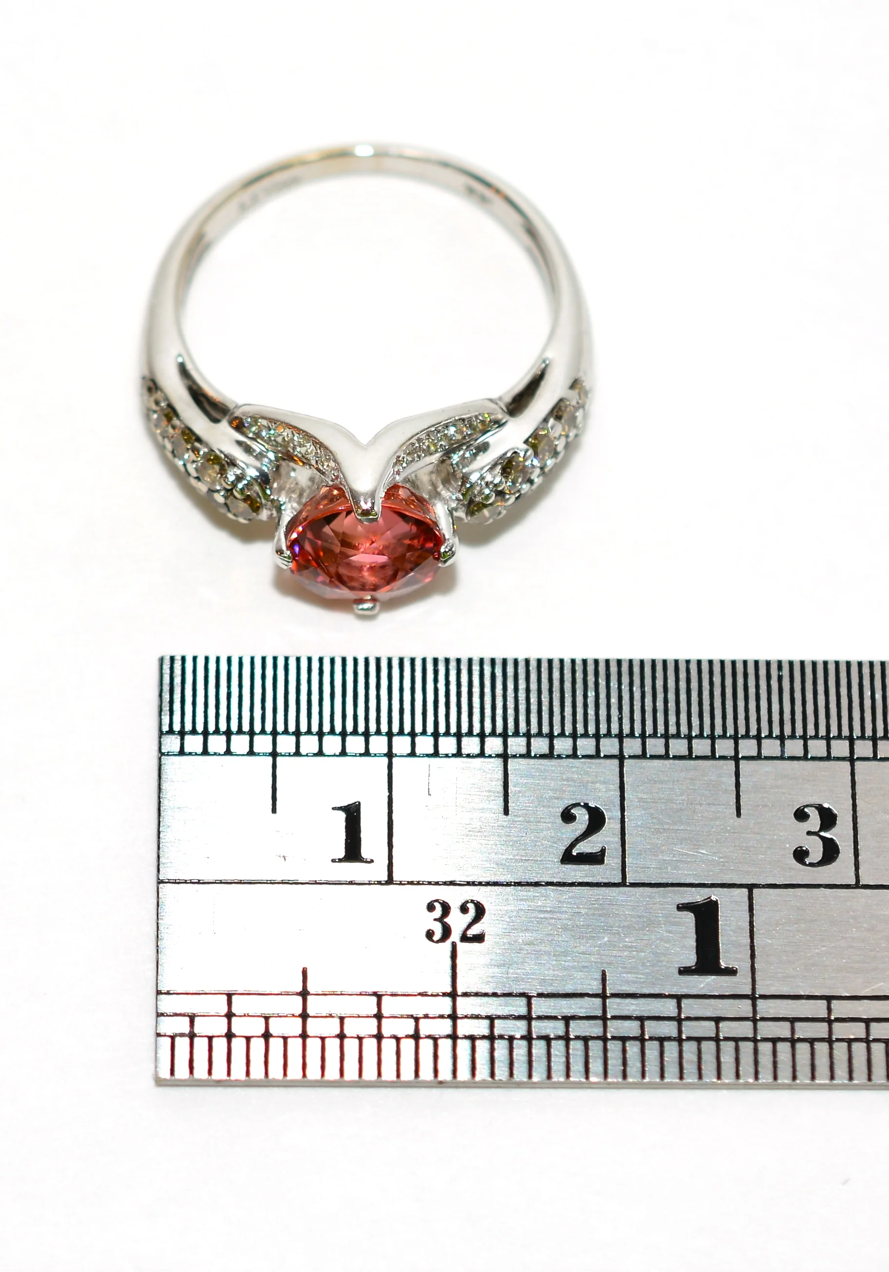 LeVian Natural Pink Tourmaline & Diamond 14K Solid White Gold 1.99tcw Tourmaline Ring Designer Ring Pink Ring Engagement Ring Bridal Jewelry - Image 10