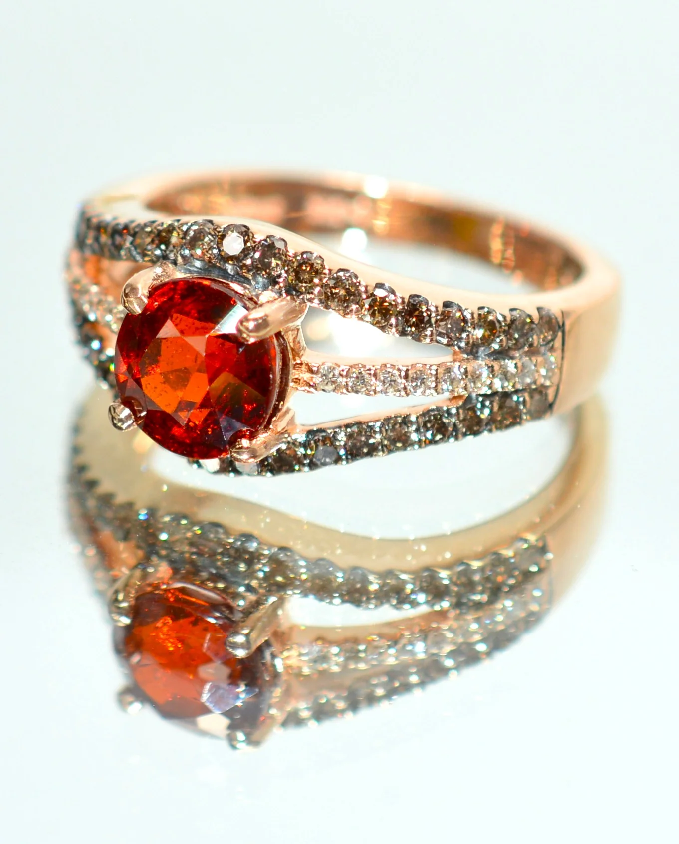 LeVian Natural Spessartine Garnet & Diamond Ring 14K Rose Gold 2.20tcw Mandarin Garnet Designer Le Vian Jewelry Fanta Garnet Orange Gemstone - Image 17