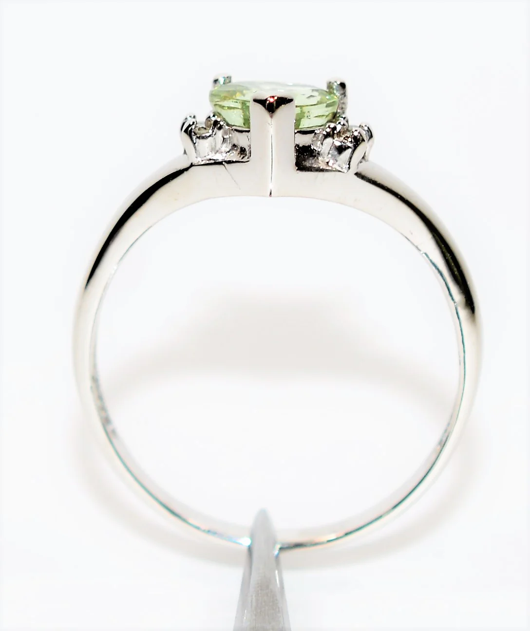 Natural Merelani Mint Garnet & Diamond Ring 14K Solid White Gold 1.14tcw Heart Ring Engagement Ring Wedding Ring Green Ring Bridal Jewelry - Image 3