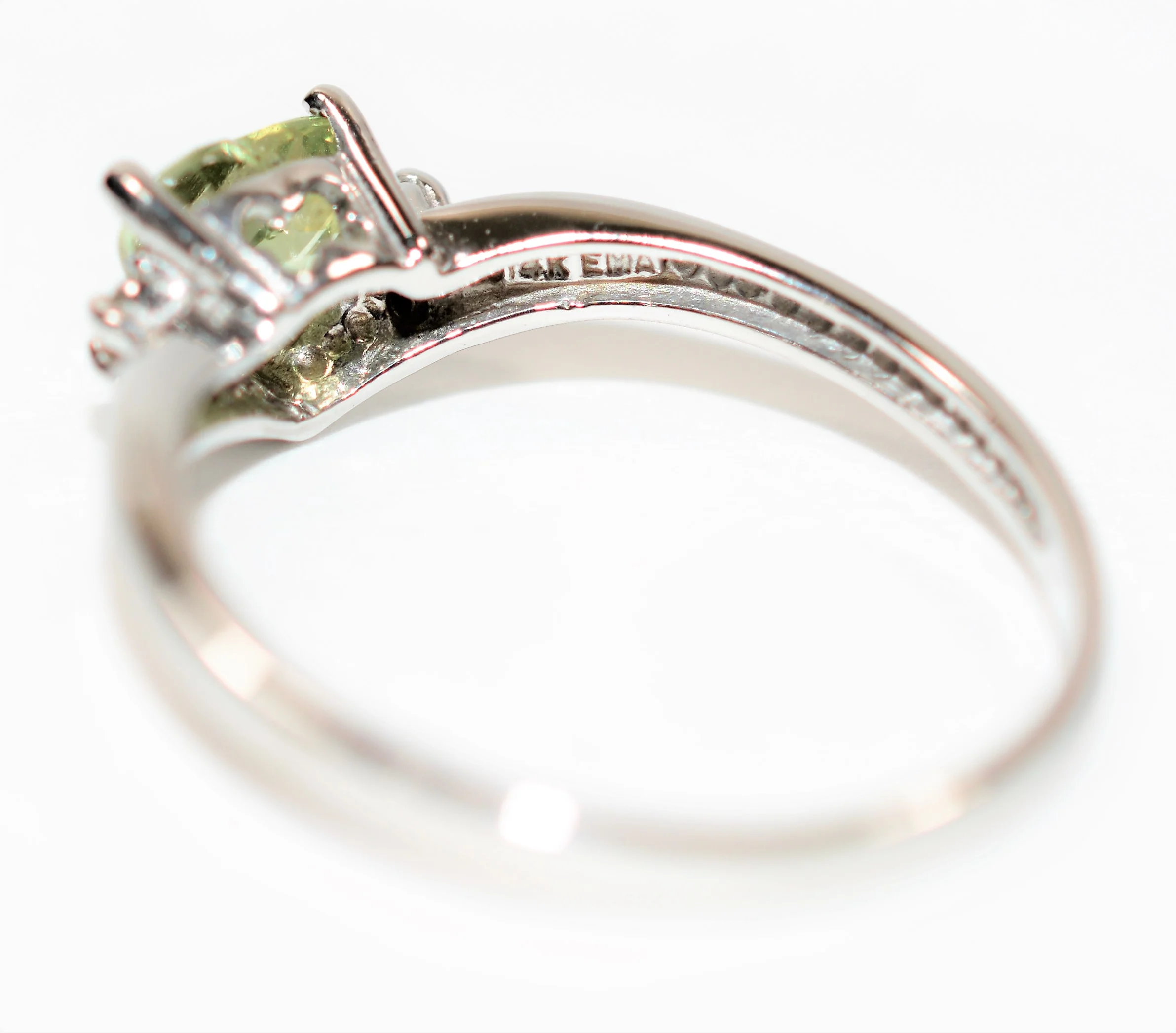 Natural Merelani Mint Garnet & Diamond Ring 14K Solid White Gold 1.14tcw Heart Ring Engagement Ring Wedding Ring Green Ring Bridal Jewelry - Image 6