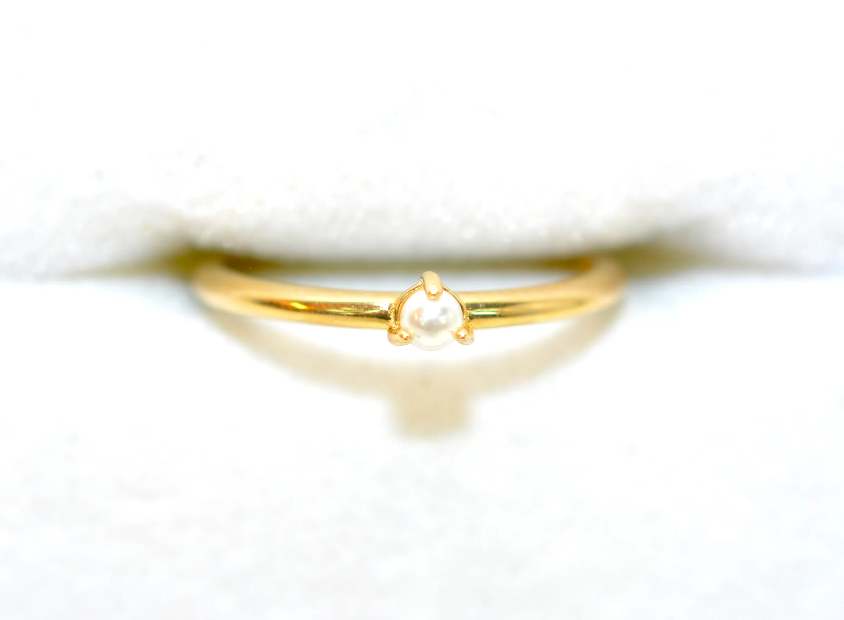 Natural Akoya Pearl Ring 14K Solid Gold Solitaire Ring Gemstone Ring Promise Ring Stackable Ring October Birthstone Ring Fine Jewelry - Image 5