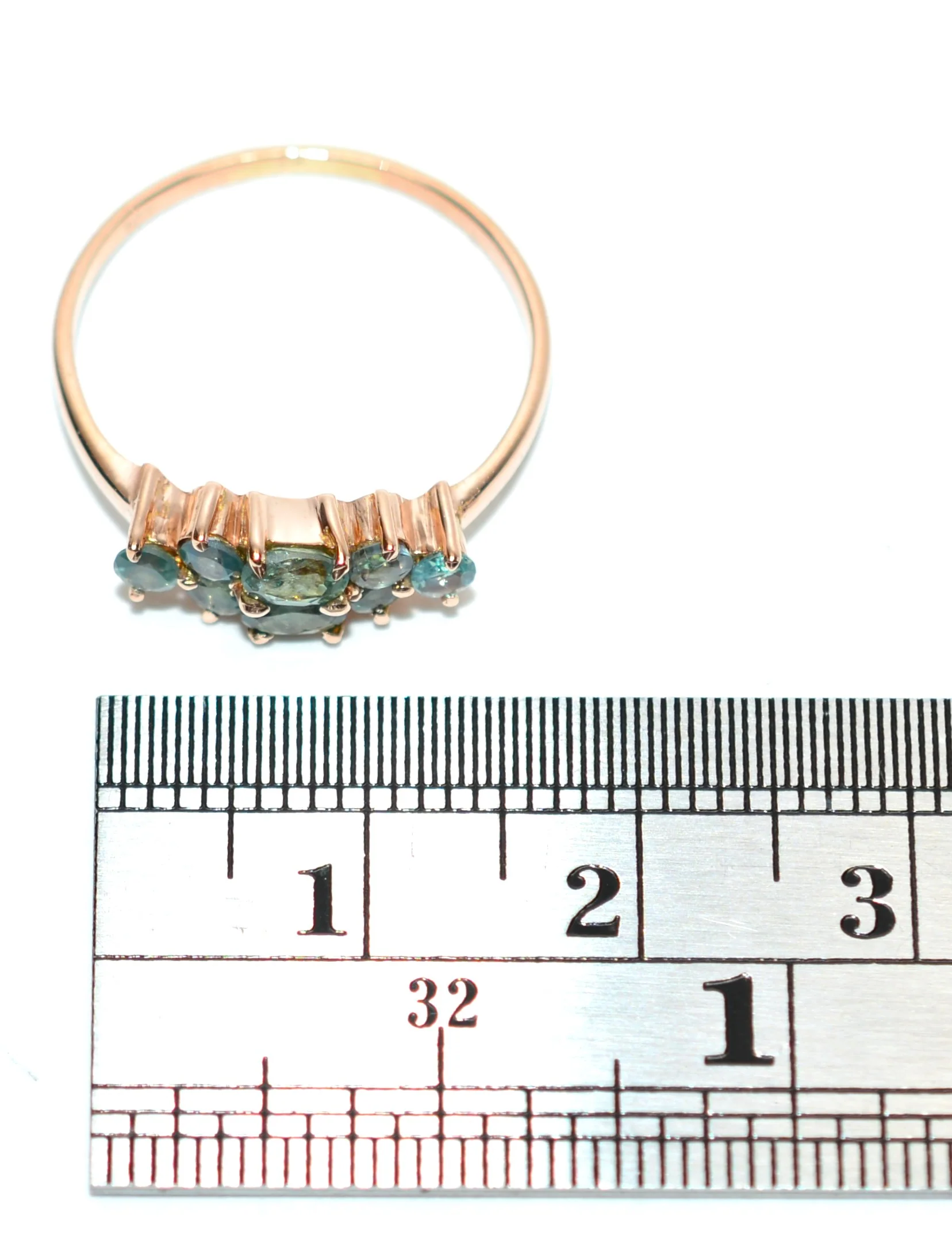 Natural Alexandrite Ring 10K Gold .72tcw Cluster Ring Gemstone Ring Vintage Gem - Image 10