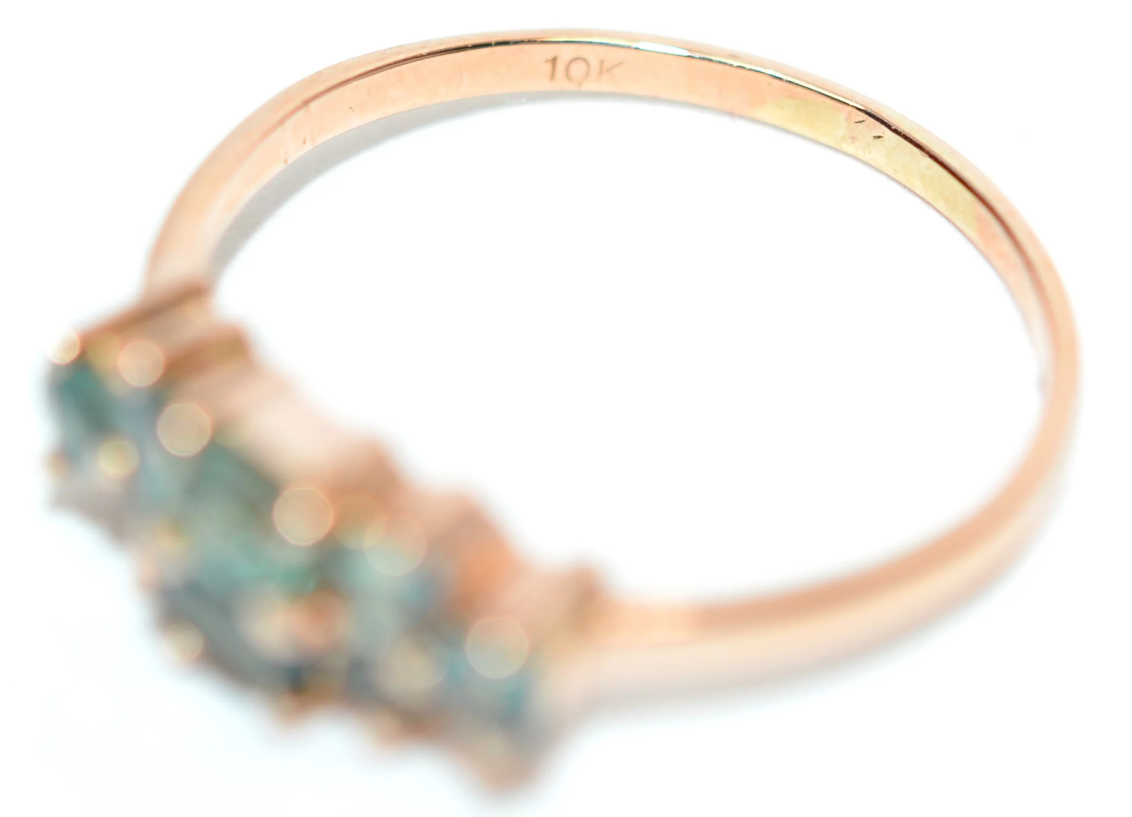 Natural Alexandrite Ring 10K Gold .72tcw Cluster Ring Gemstone Ring Vintage Gem - Image 6