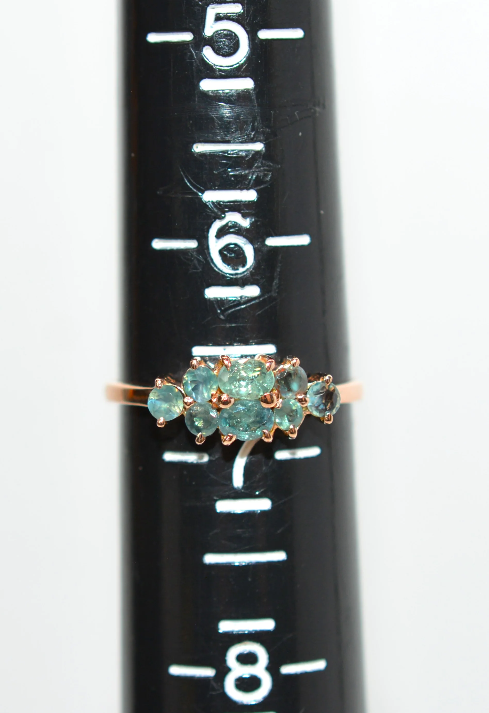 Natural Alexandrite Ring 10K Gold .72tcw Cluster Ring Gemstone Ring Vintage Gem - Image 9