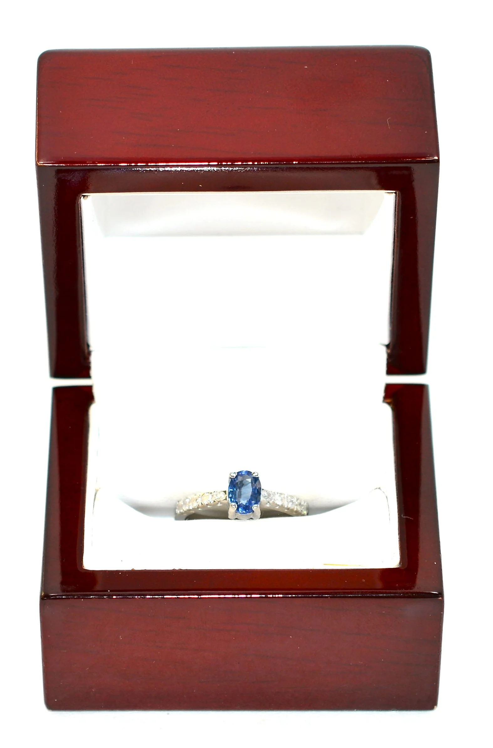 Natural Ceylon Sapphire & Diamond Ring 10K Solid White Gold 1.11tcw Sri Lankan Sapphire Engagement Ring Bridal Jewelry Fine Estate Jewellery - Image 12