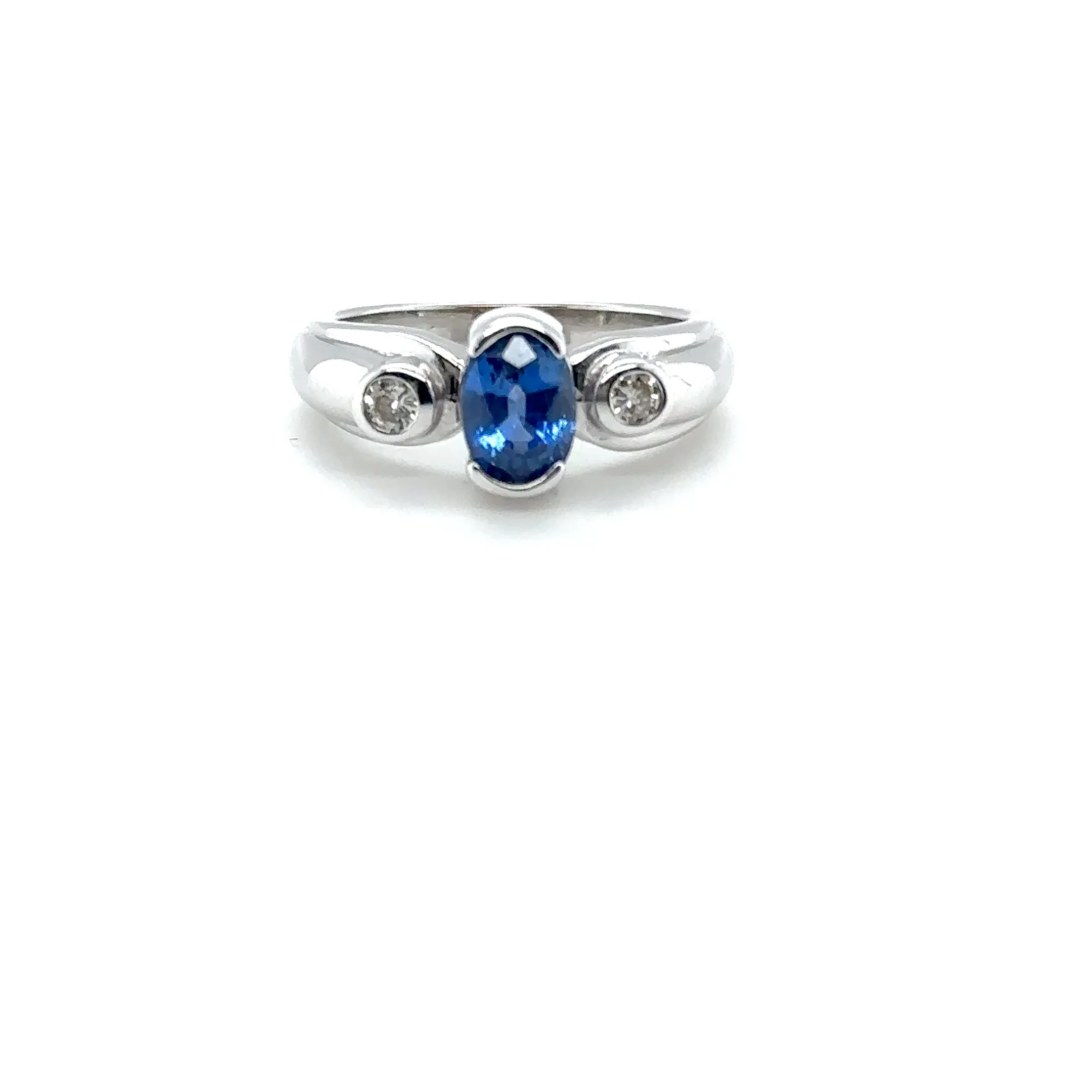 LeVian Natural Ceylon Sapphire & Diamond Ring 14K White Gold 1.44tcw Blue Ring Engagement Ring Bridal Jewelry Statement Ring September Birthstone - Image 13