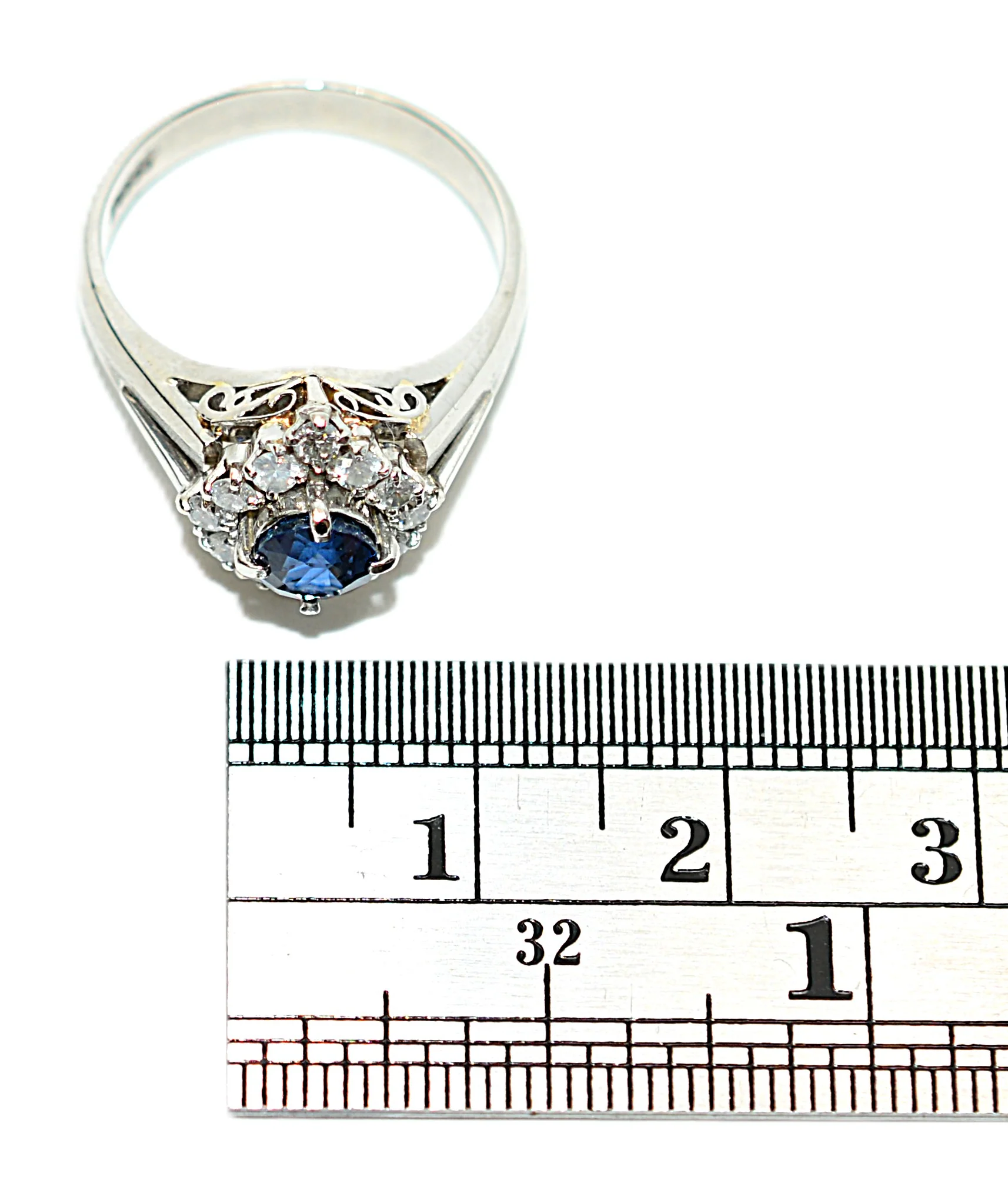 Natural Ceylon Sapphire & Diamond Ring Platinum 1.06tcw Sri Lankan Sapphire Ring Engagement Ring Cocktail Ring Diamond Halo Ring - Image 10