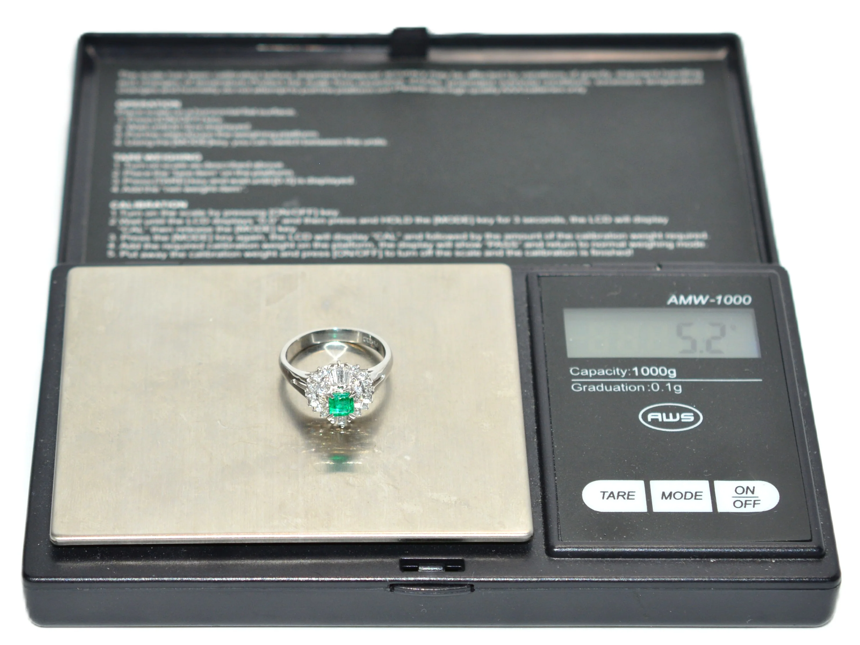 Natural Colombian Emerald & Diamond Ring Platinum Ring .73tcw Gemstone Engagement Ring Estate Jewelry Vintage Jewelry Green Birthstone Ring - Image 11