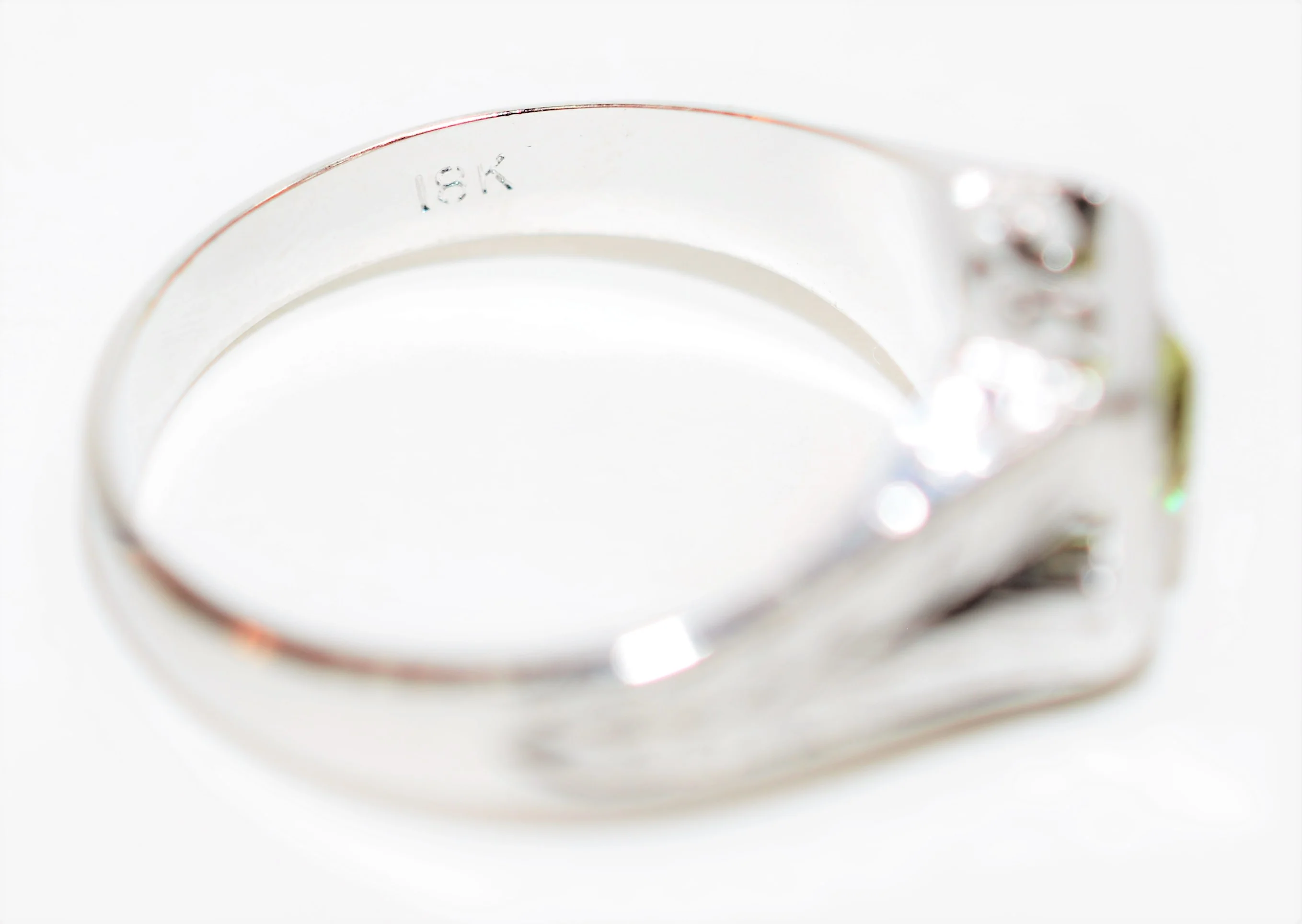 Natural Demantoid Garnet Ring 18K Solid White Gold Ring .58ct Gemstone Men's Ring Antique Ring Estate Jewelry Fine Ring Vintage Jewellery - Image 6