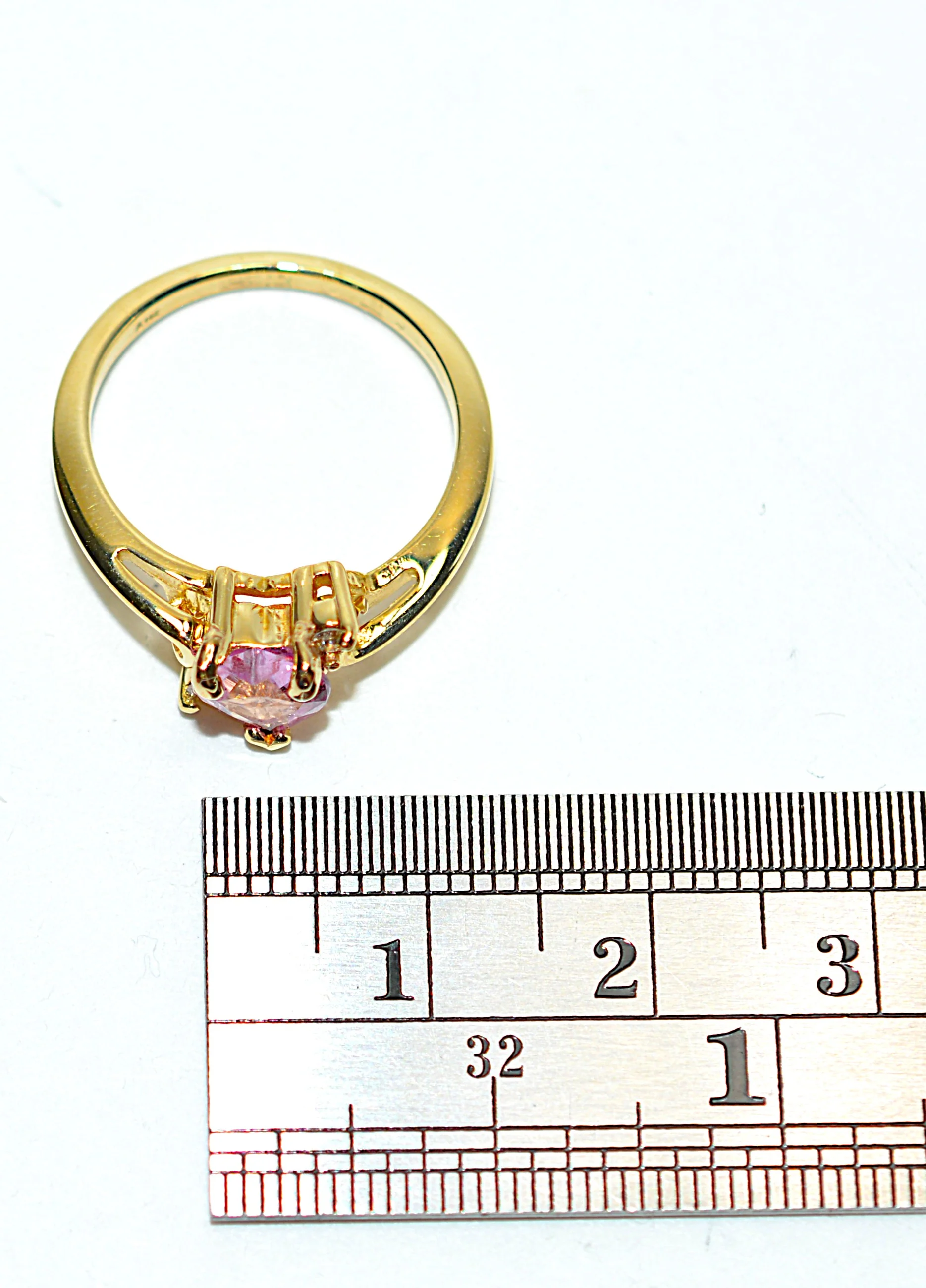 Natural Padparadscha Sapphire & Diamond Ring 14K Solid Gold .70tcw Heart Ring Birthstone Ring Promise Ring Engagement Ring Bridal Jewelry - Image 11
