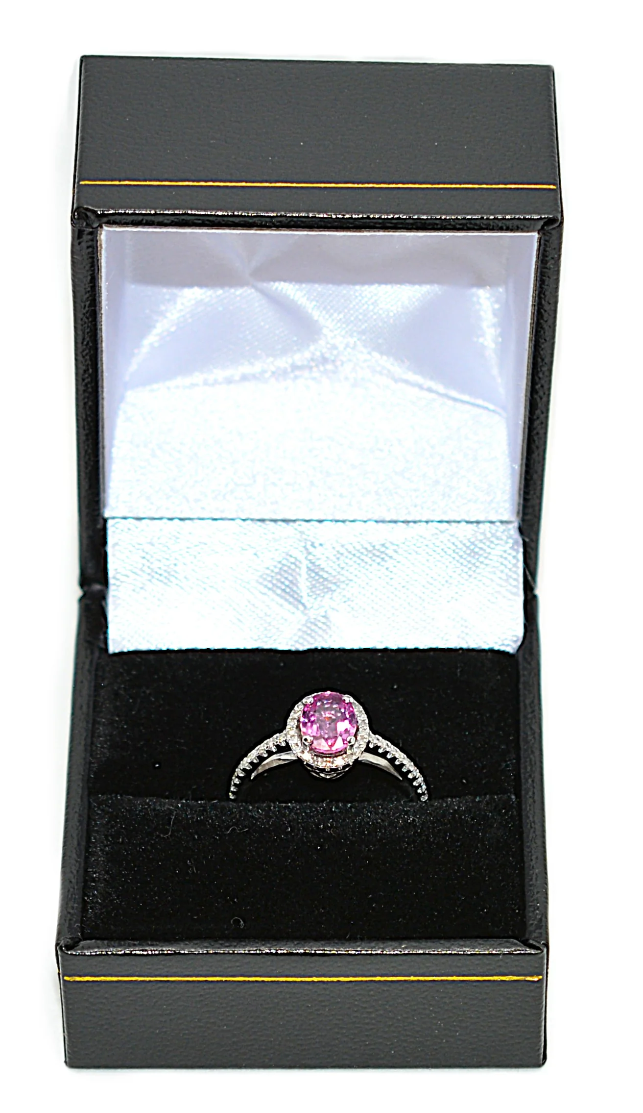 Natural Padparadscha Sapphire & Diamond Ring 14K White Gold 1.40tcw Engagement Wedding Bridal Jewelry Pave Ring Bridal Promise Ring Pink Gem - Image 12