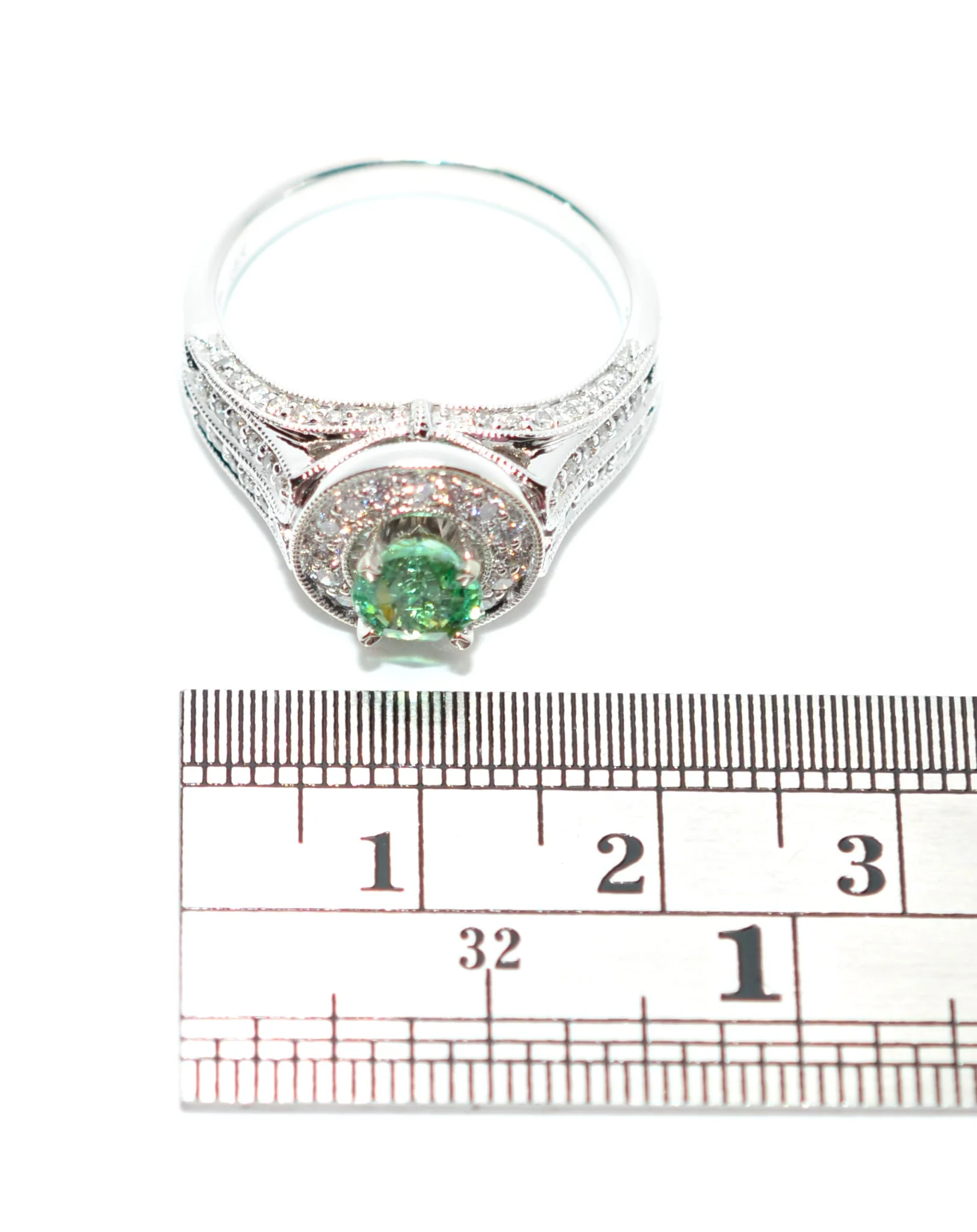 Natural Paraiba Tourmaline & Diamond Ring 14K .94tcw Engagement Ring Bridal Jewelry Green Gemstone May Birthstone Jewellery Cocktail Fancy - Image 10
