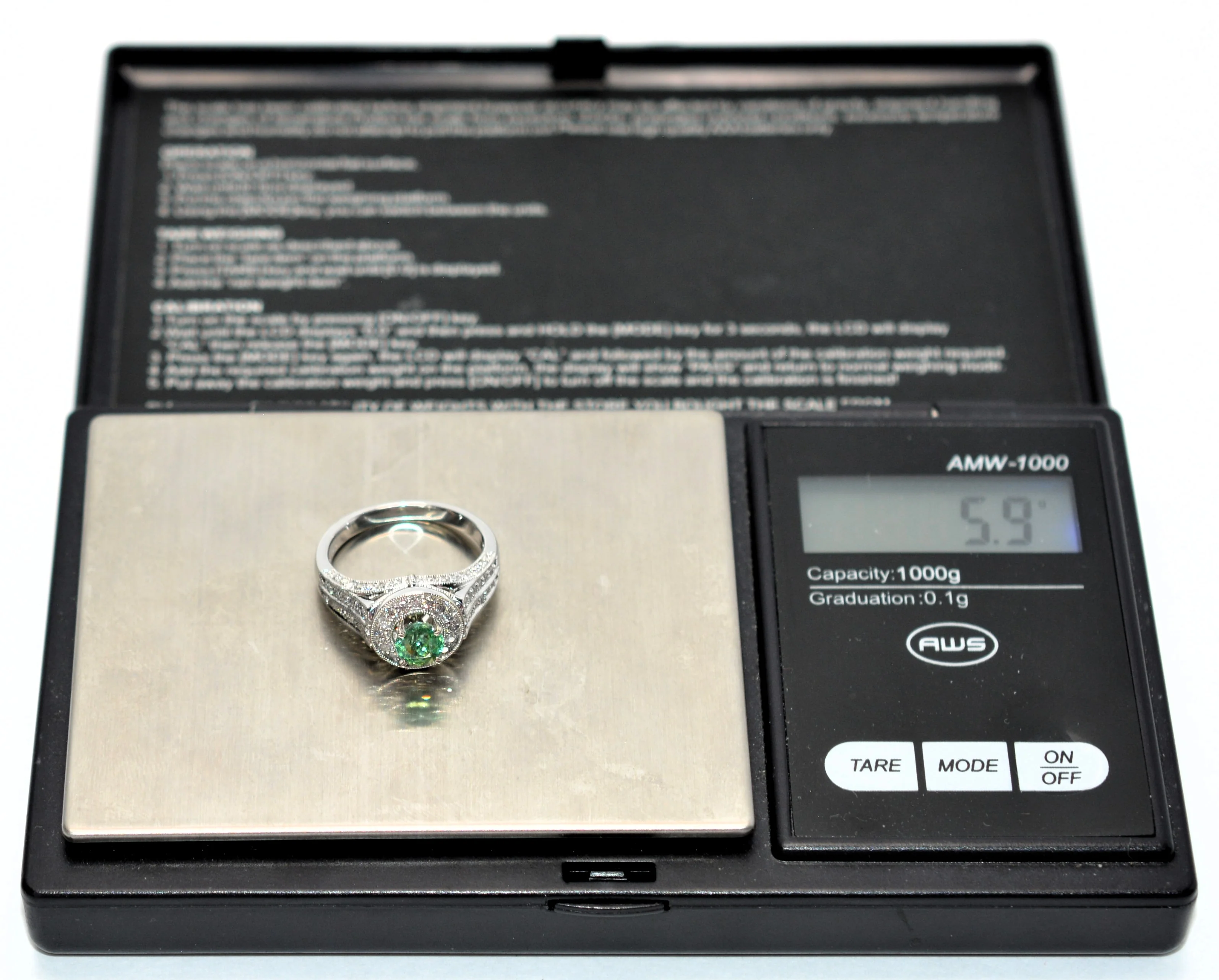 Natural Paraiba Tourmaline & Diamond Ring 14K .94tcw Engagement Ring Bridal Jewelry Green Gemstone May Birthstone Jewellery Cocktail Fancy - Image 11