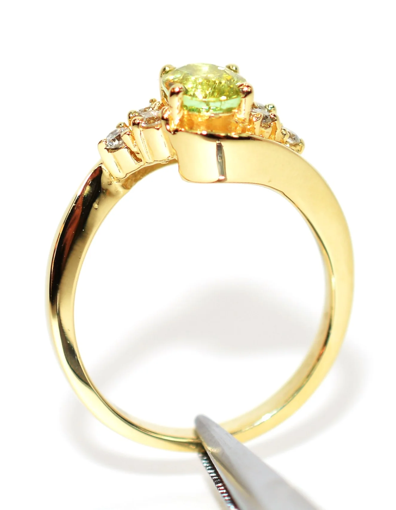 Natural Paraiba Tourmaline & Diamond Ring 14K Solid Gold .97tcw Gemstone Ring Birthstone Ring Green Ring Promise Ring Statement Ring Estate - Image 3