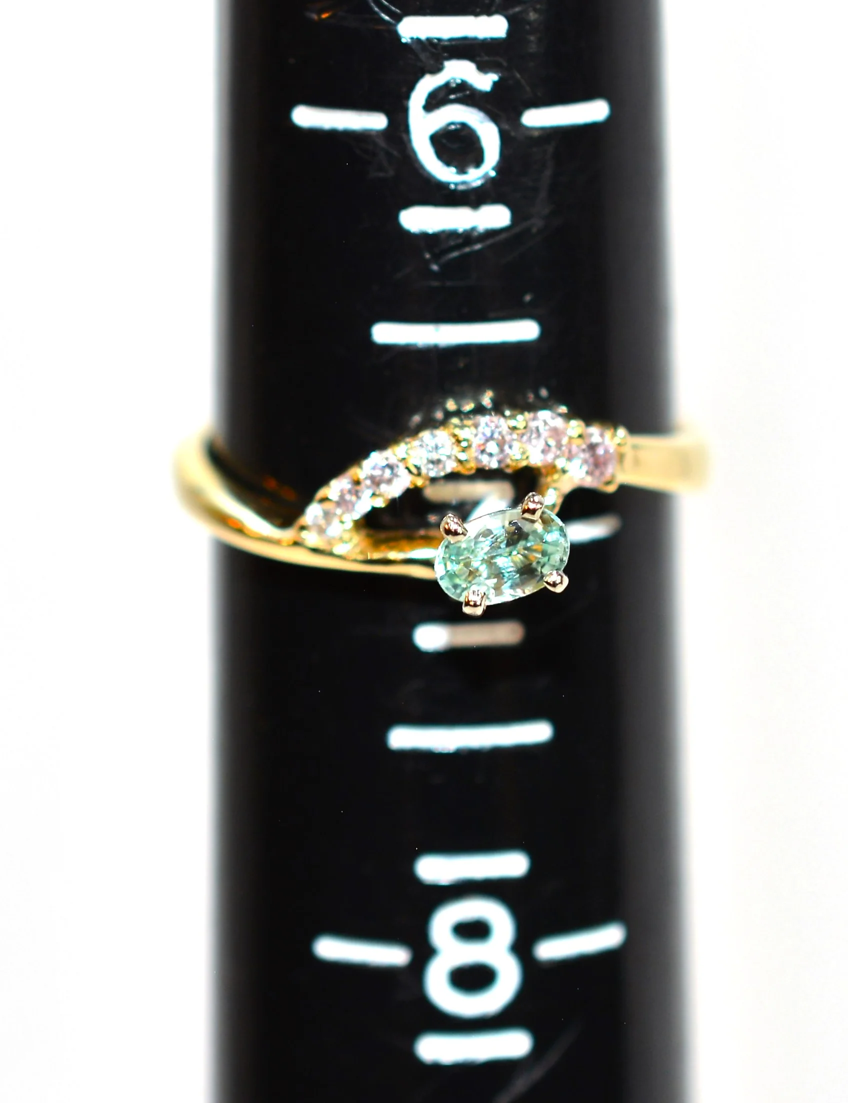 Natural Paraiba Tourmaline & Diamond Ring 14K Solid Gold .41tcw Gemstone Ring Tourmaline Ring Paraiba Ring Birthstone Ring Statement Ring - Image 9