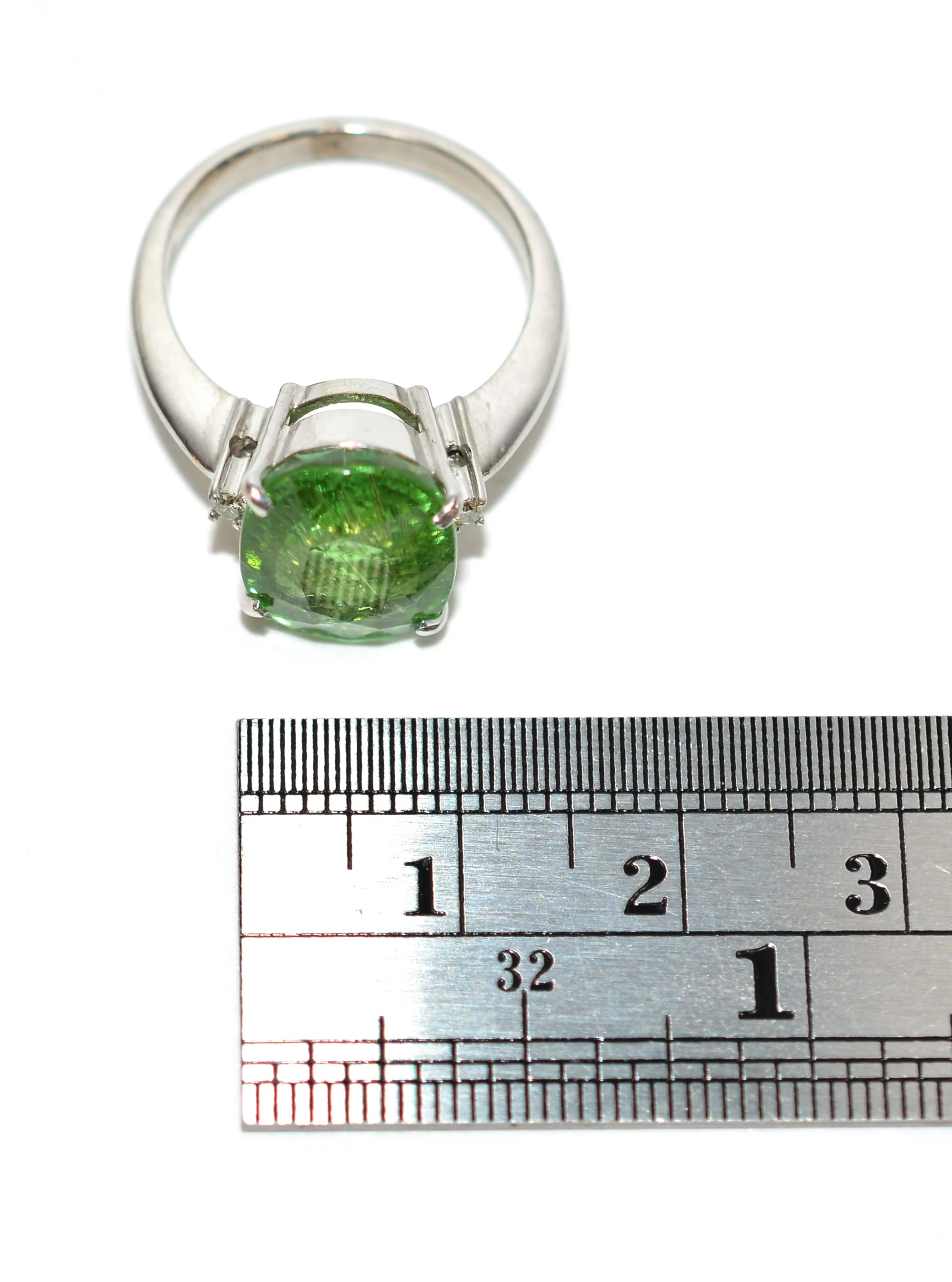 RESERVED for Andre $2000 down with $2800 balance Natural Paraiba Tourmaline & Diamond Ring 18K Solid White Gold 5.45tcw Gemstone Ring - Image 10