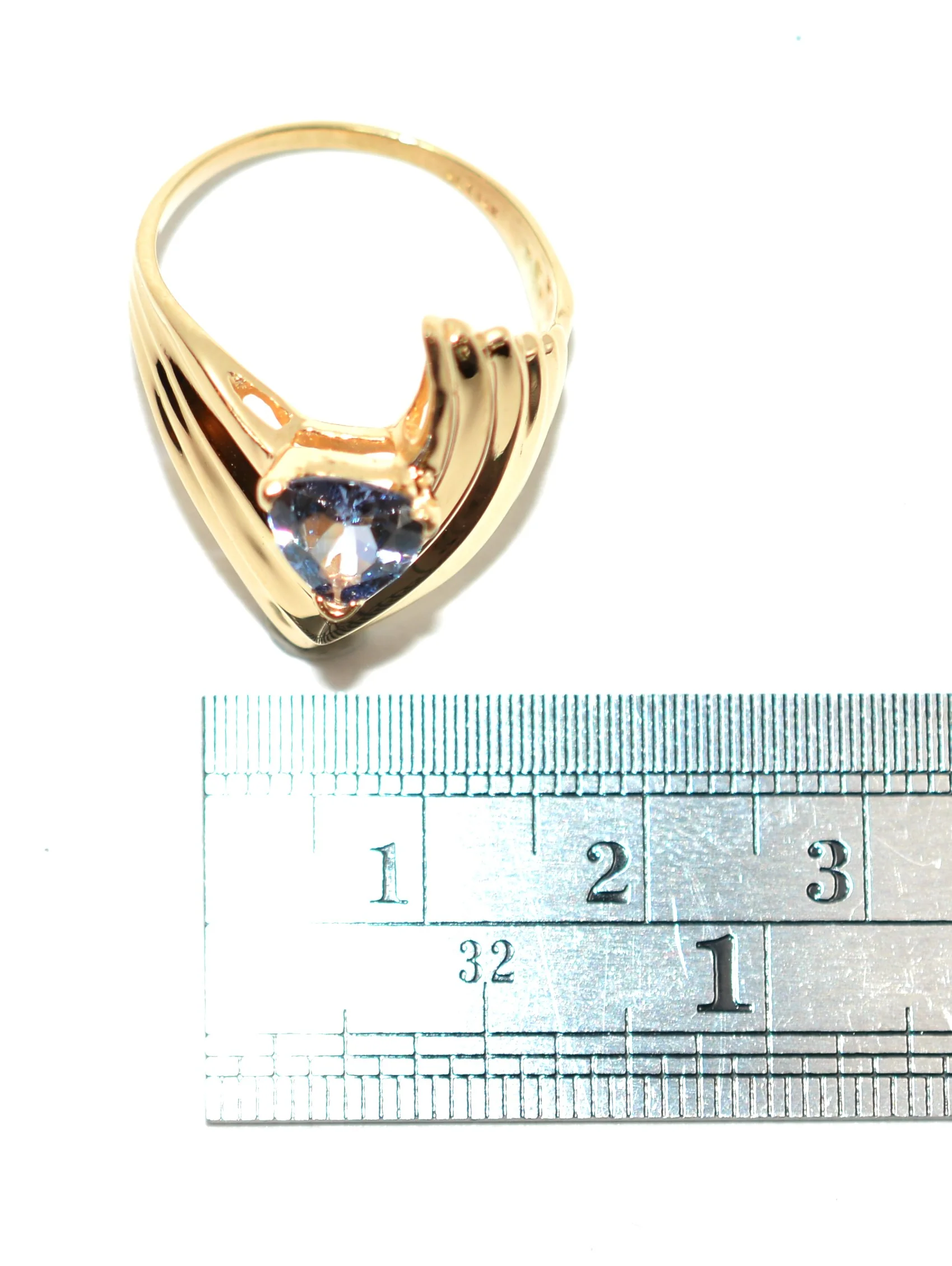 Natural Peacock Tanzanite Ring 14K Solid Gold 1.14ct Gemstone Ring Solitaire Ring December Birthstone Ring Vintage Ring Statement Jewellery - Image 10