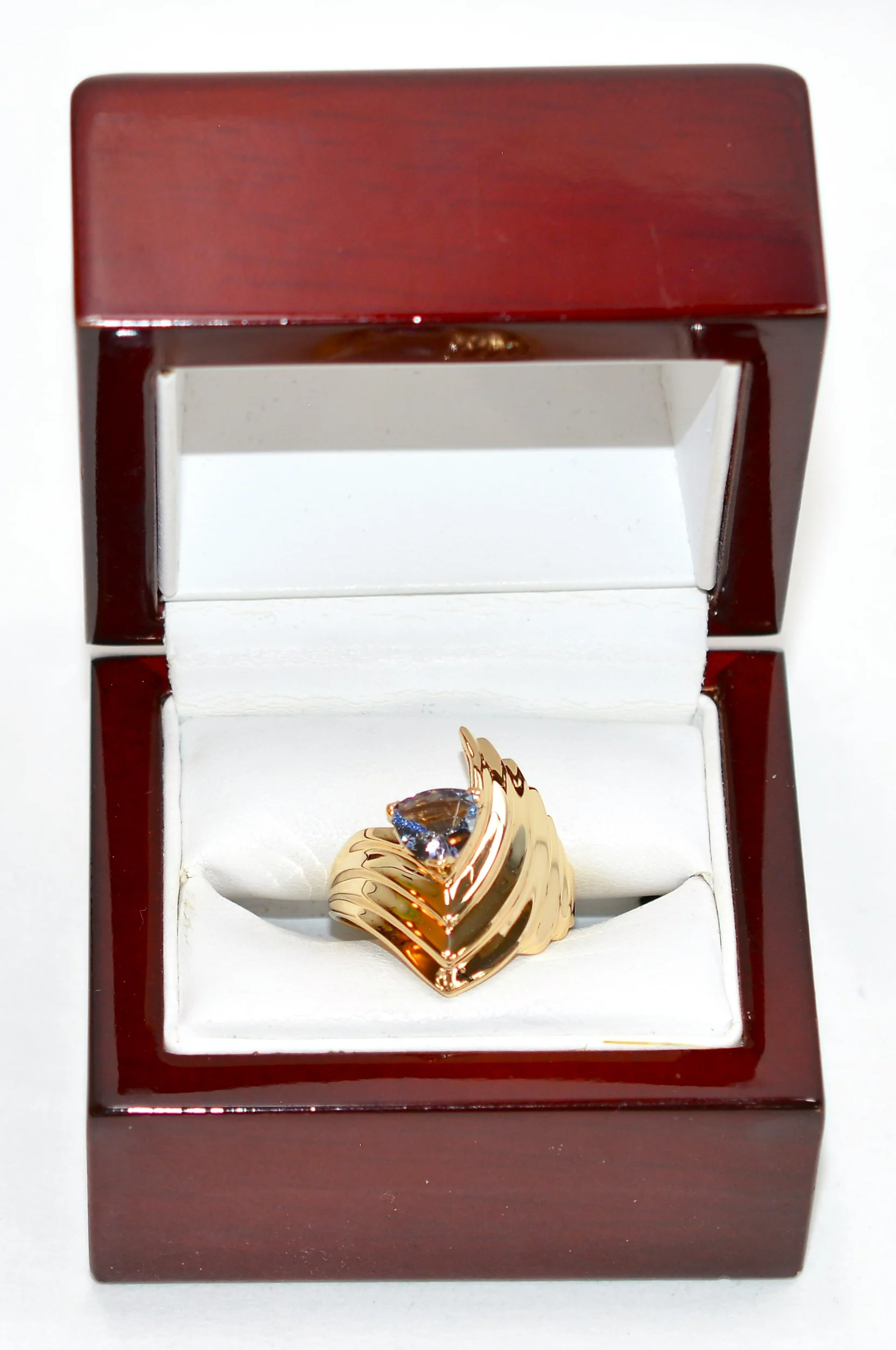 Natural Peacock Tanzanite Ring 14K Solid Gold 1.14ct Gemstone Ring Solitaire Ring December Birthstone Ring Vintage Ring Statement Jewellery - Image 12