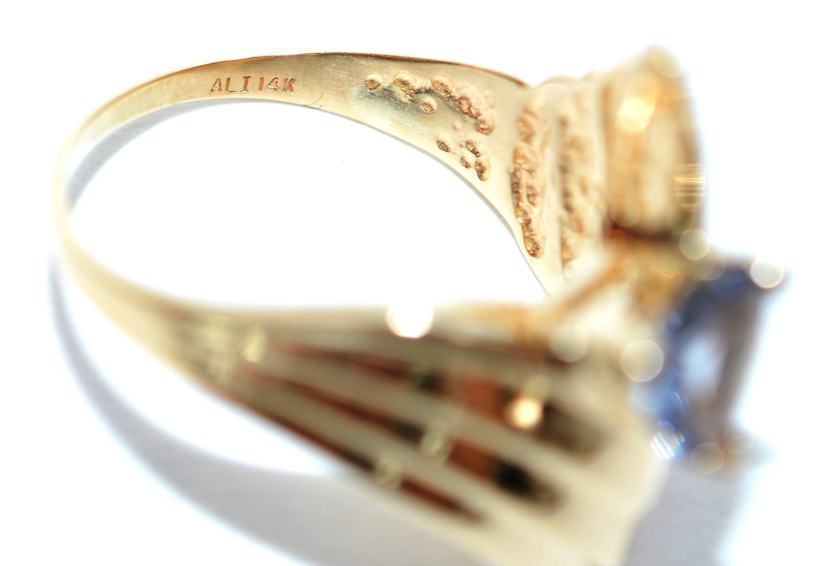 Natural Peacock Tanzanite Ring 14K Solid Gold 1.14ct Gemstone Ring Solitaire Ring December Birthstone Ring Vintage Ring Statement Jewellery - Image 6