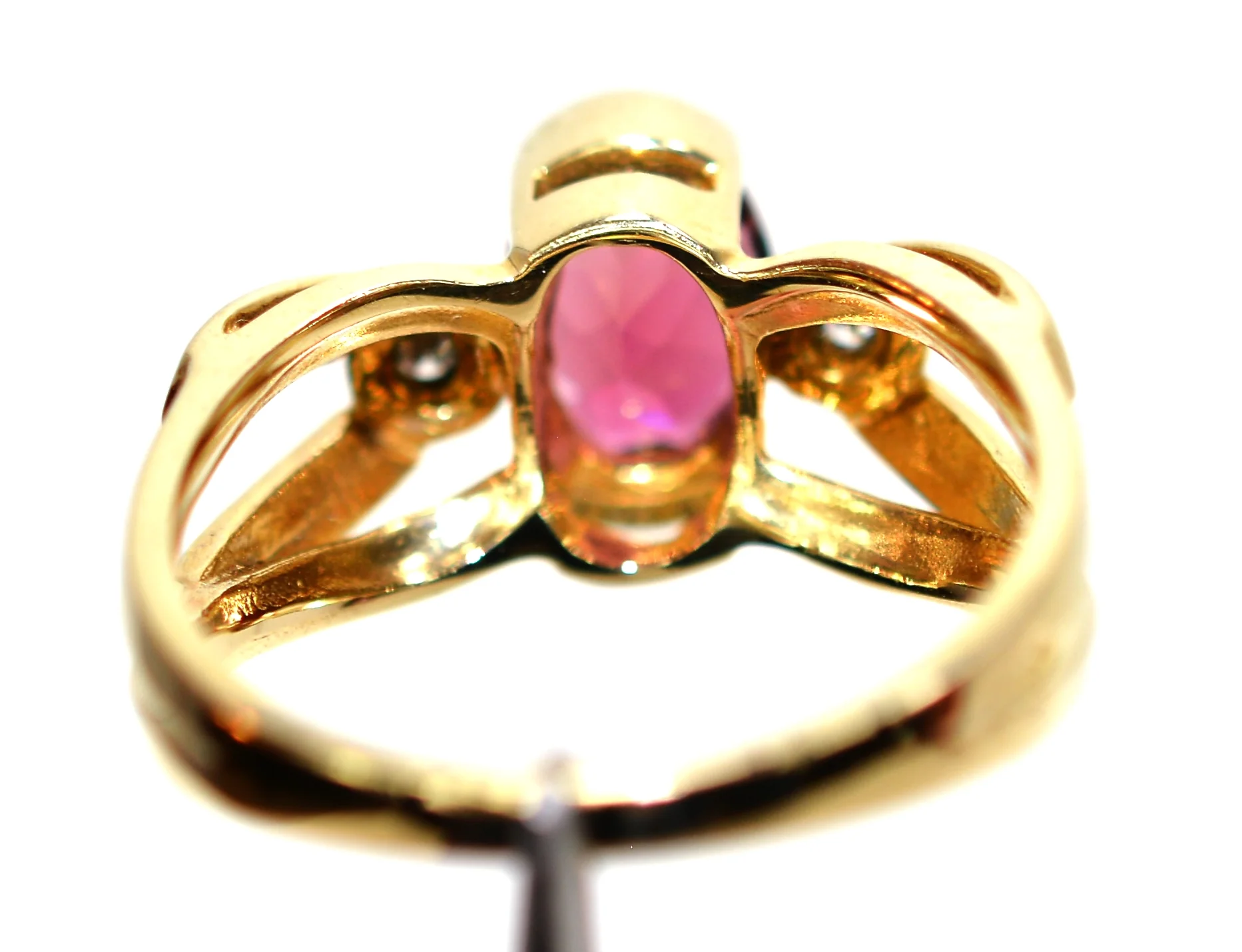 Natural Rubellite & Diamond Ring 14K Solid Gold 1.35tcw Pink Ring Engagement Ring Cocktail Ring Natural Tourmaline Ring Fine Statement Ring - Image 7