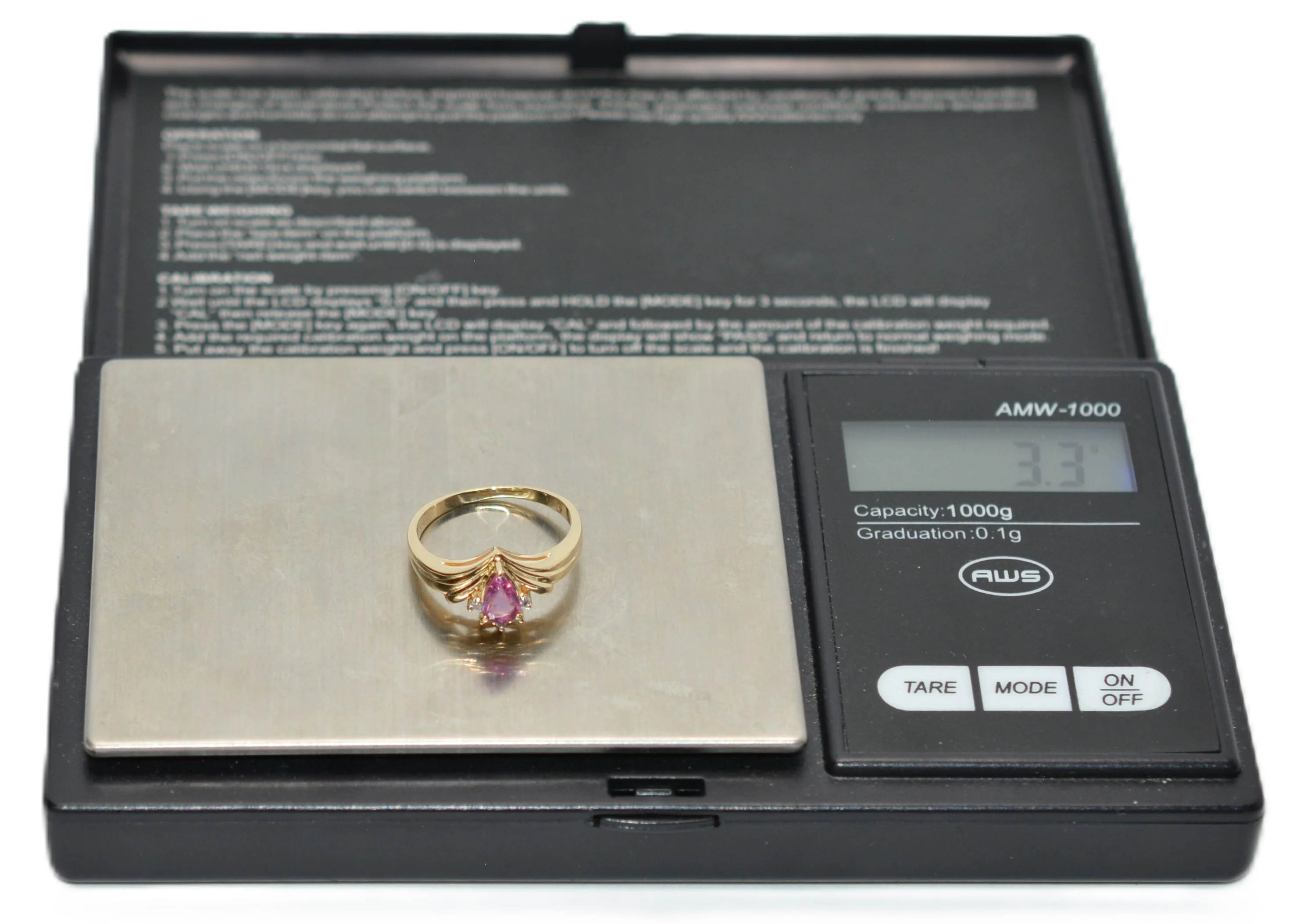 Natural Ruby & Diamond Ring 14K Gold .50tcw Promise Ring Ladies Statement Pink Gemstone Ring September Birthstone Pear - Image 11