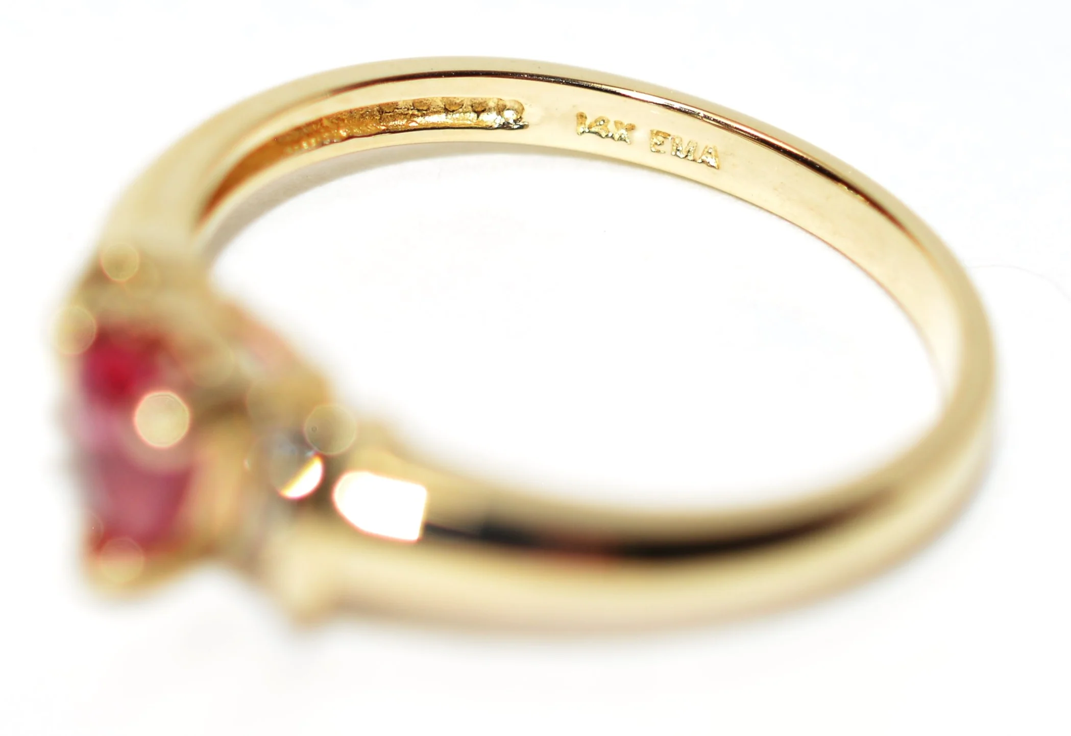 Natural Ruby & Diamond Ring 14K Solid Gold .51tcw Gemstone Anniversary Statement Estate Ring Engagement Bridal Jewelry Promise Ring Red Gem - Image 6