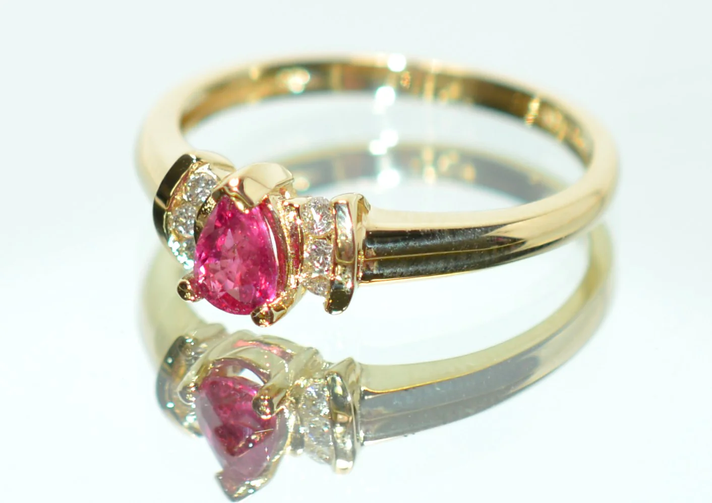 Natural Ruby & Diamond Ring 14K Solid Gold .51tcw Gemstone Anniversary Statement Estate Ring Engagement Bridal Jewelry Promise Ring Red Gem - Image 8