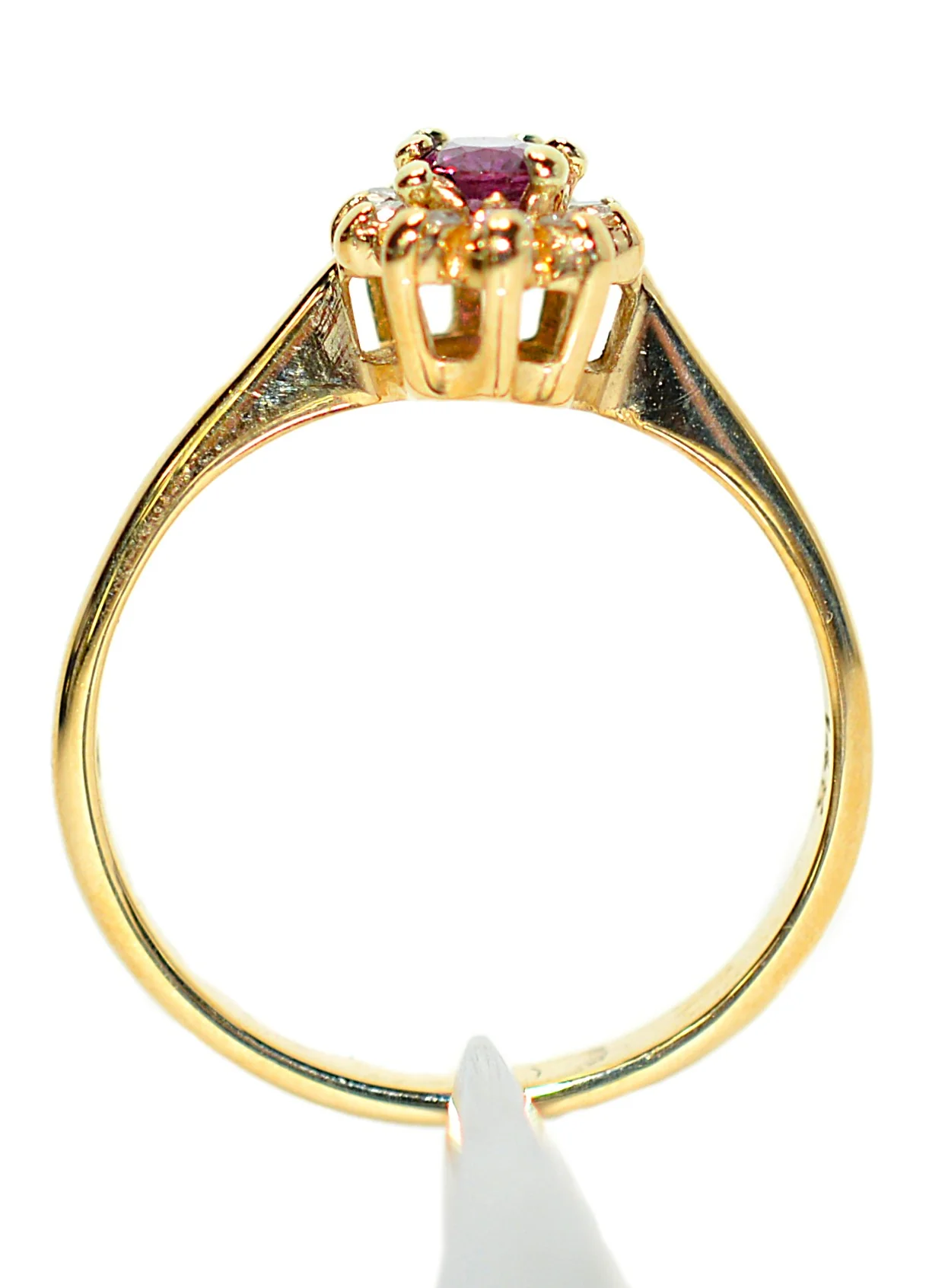 Natural Ruby & Diamond Ring 14K Solid Gold .36tcw Gemstone Ring July Birthstone Ring Statement Anniversary Ring Vintage Estate Jewelry - Image 3