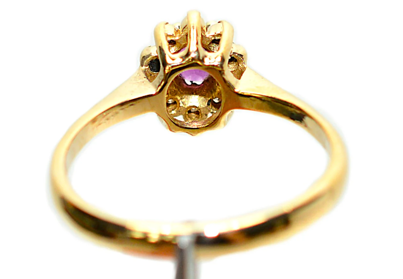 Natural Ruby & Diamond Ring 14K Solid Gold .36tcw Gemstone Ring July Birthstone Ring Statement Anniversary Ring Vintage Estate Jewelry - Image 7