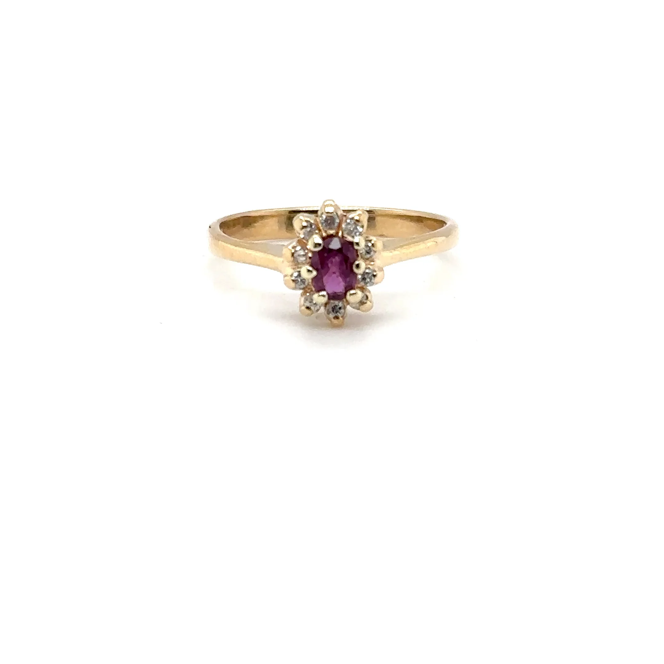 Natural Ruby & Diamond Ring 14K Solid Gold .36tcw Gemstone Ring July Birthstone Ring Statement Anniversary Ring Vintage Estate Jewelry - Image 8