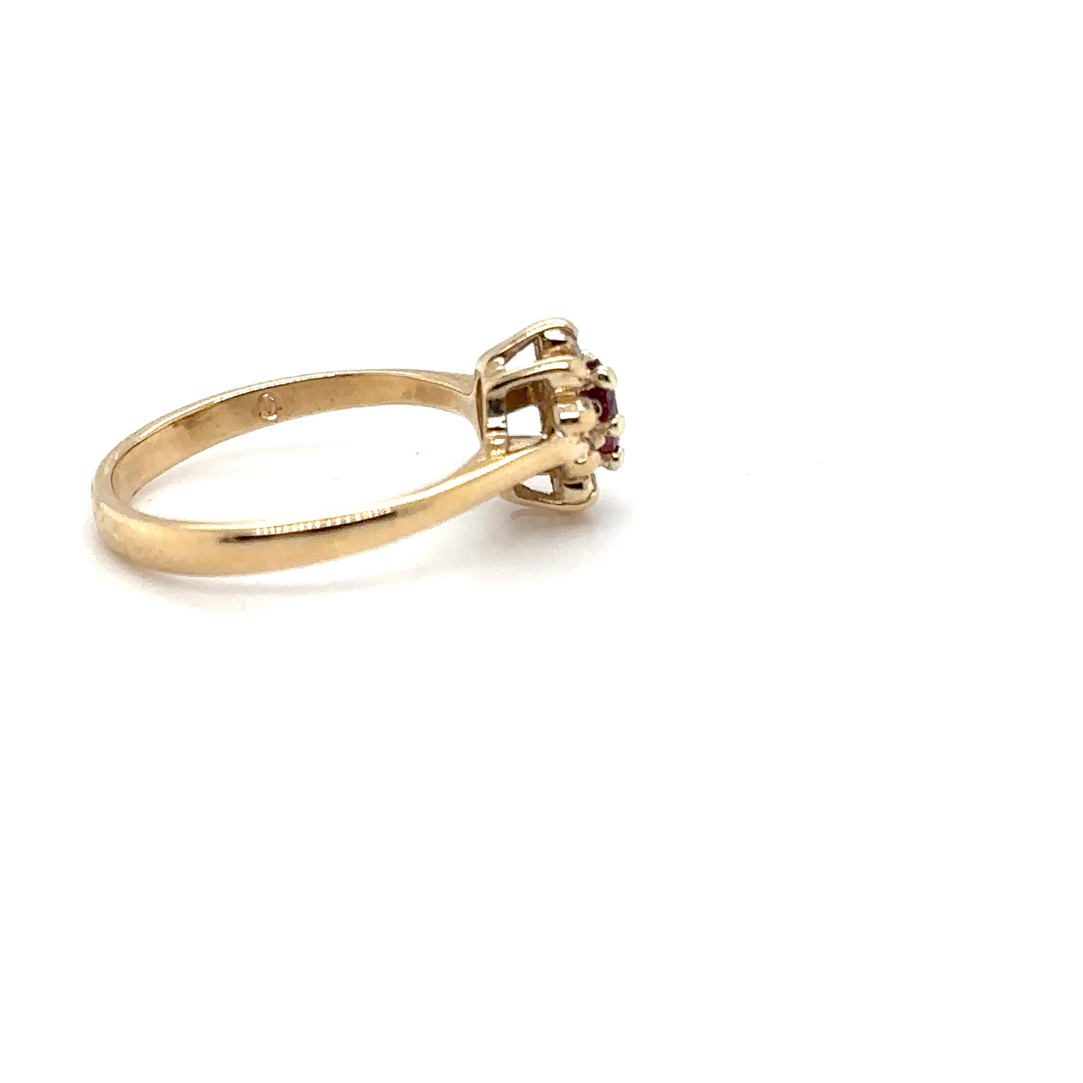 Natural Ruby & Diamond Ring 14K Solid Gold .36tcw Gemstone Ring July Birthstone Ring Statement Anniversary Ring Vintage Estate Jewelry - Image 9