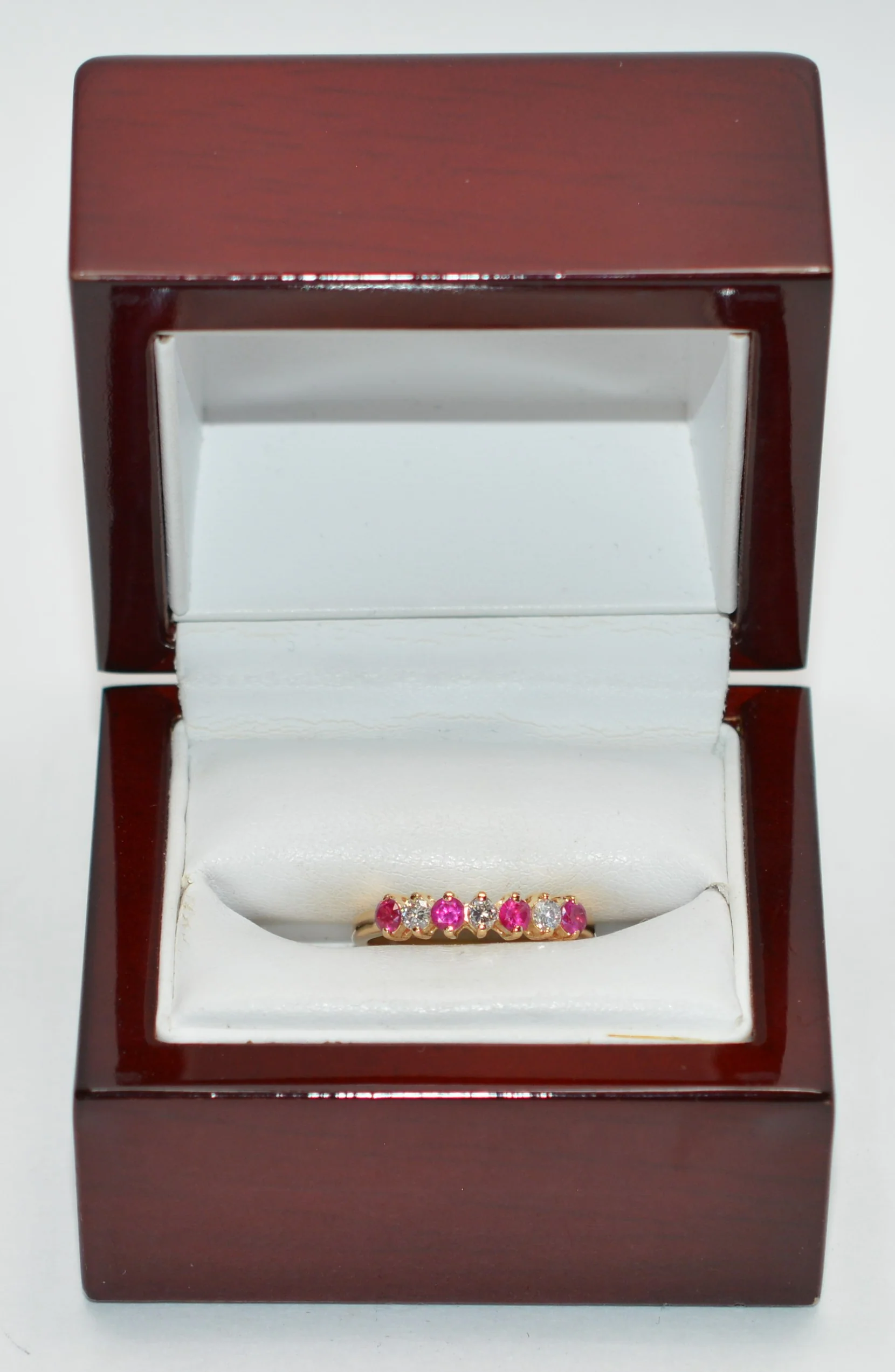 Natural Ruby & Diamond Ring 10K Solid Gold .86tcw Ruby Band Cluster Birthstone July Birthstone Red Gemstone Promise Wedding Anniversary - Image 12