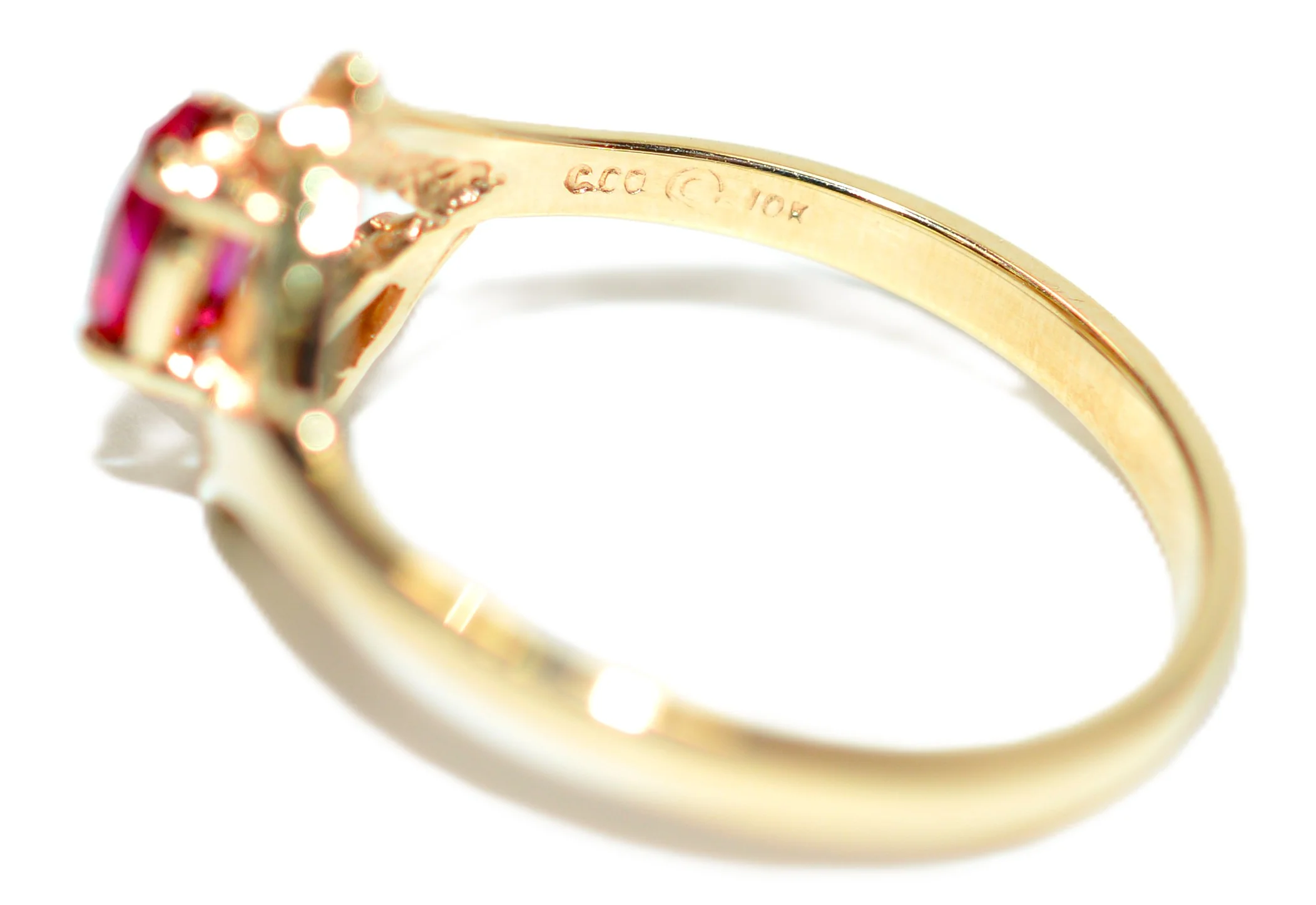 Natural Ruby Ring 10K Solid Gold .43ct Black Hills Gold Ring July Birthstone Tri Tone Gold Tri Colored Gold Solitaire Ring Boho Ring USA - Image 6