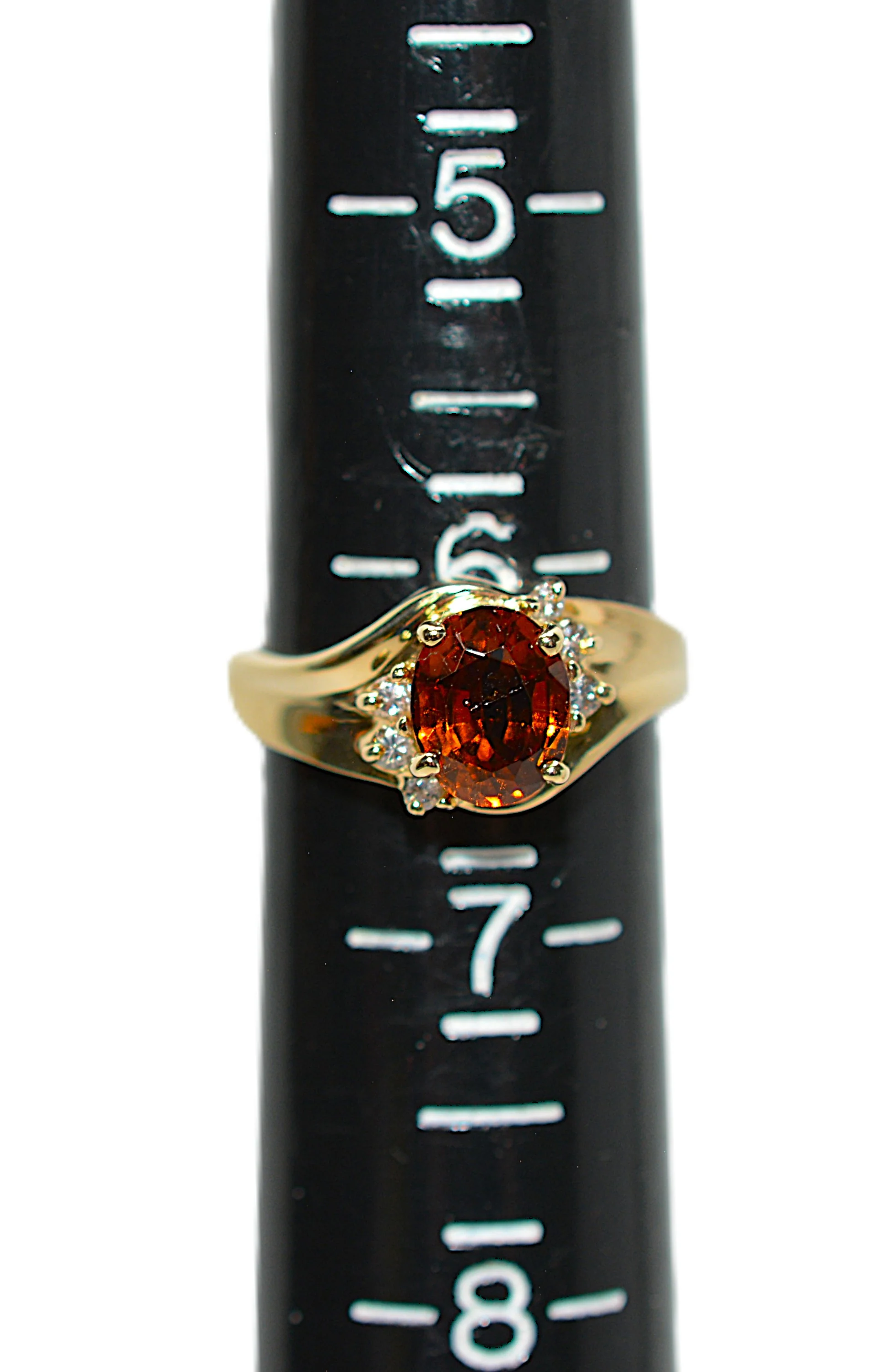 Natural Spessartine Mandarin Garnet & Diamond Ring 14K Solid Gold 1.73tcw Fanta Garnet Ring Orange Ring January Birthstone Ring Women's Ring - Image 9