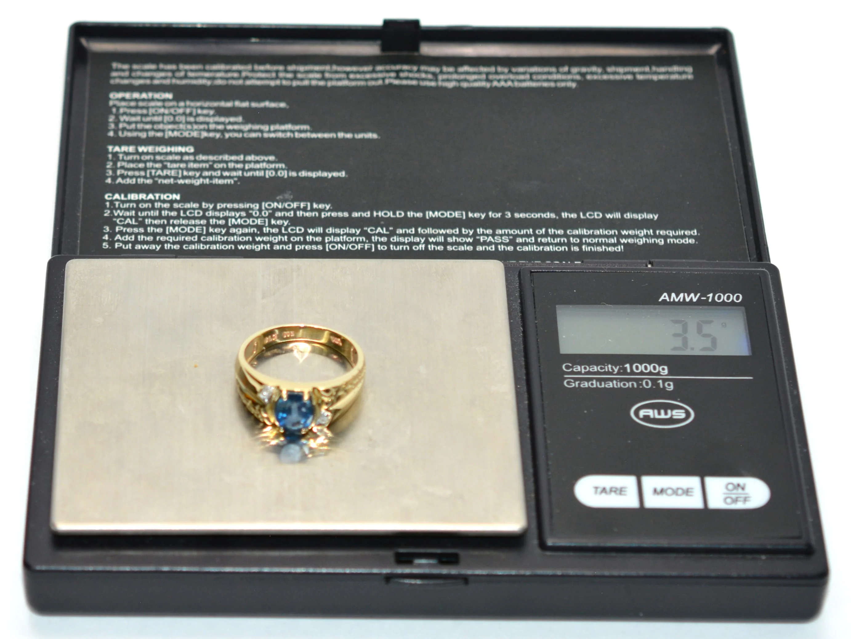Natural Ceylon Sapphire & Diamond Ring 10K Solid Gold 1.52tcw Mens Ring Gents Ring Vintage Ring Cocktail Ring Blue Statement Ring Birthstone - Image 11