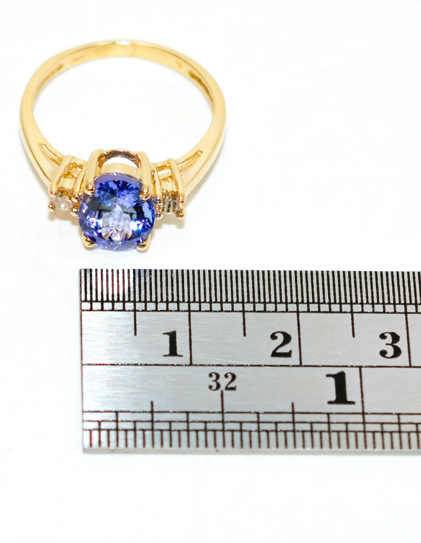 Natural Tanzanite & Diamond Ring 14K Solid Gold 2.78tcw Gemstone Ring Birthstone Ring Engagement Ring Cocktail Ring Estate Jewellery Blue - Image 10