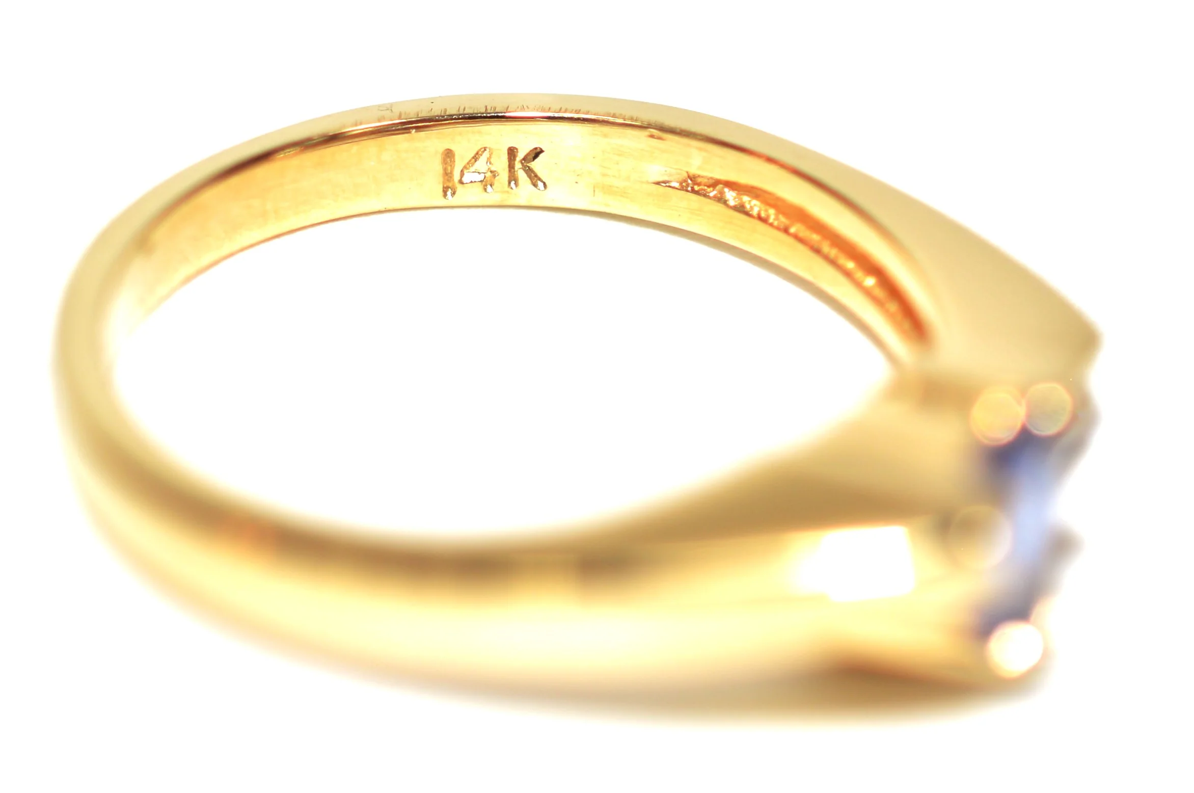 Natural Tanzanite & Diamond Ring 14K Solid Gold .56tcw Gemstone Ring Birthstone Ring Statement Ring Cocktail Ring Tanzanite Ring Estate - Image 6