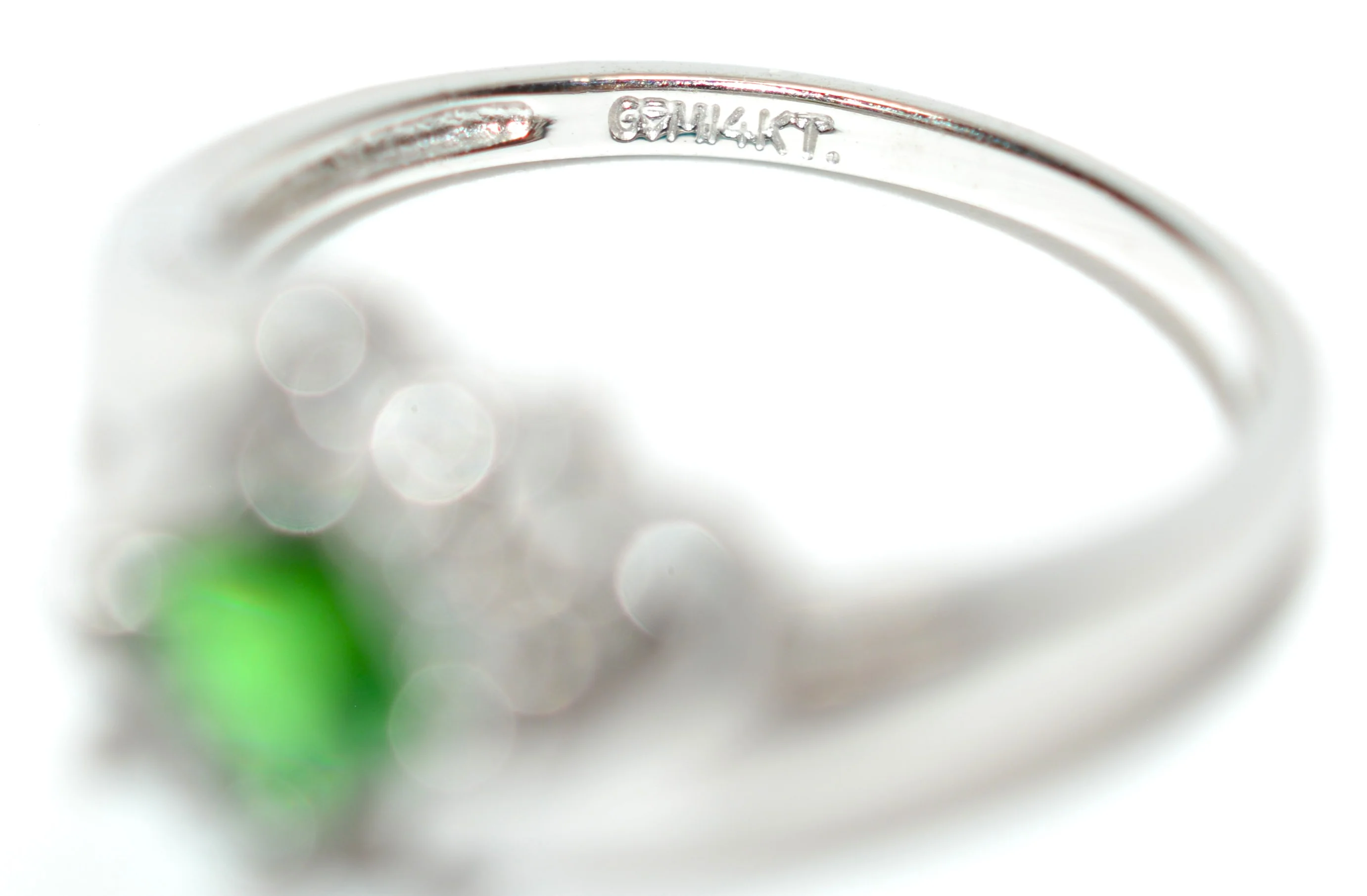 Natural Tsavorite Garnet & Diamond Ring 14K White Gold .57tcw Gemstone Ring Engagement Ring Women's Ring Wedding Ring Bridal Jewelry Green - Image 6