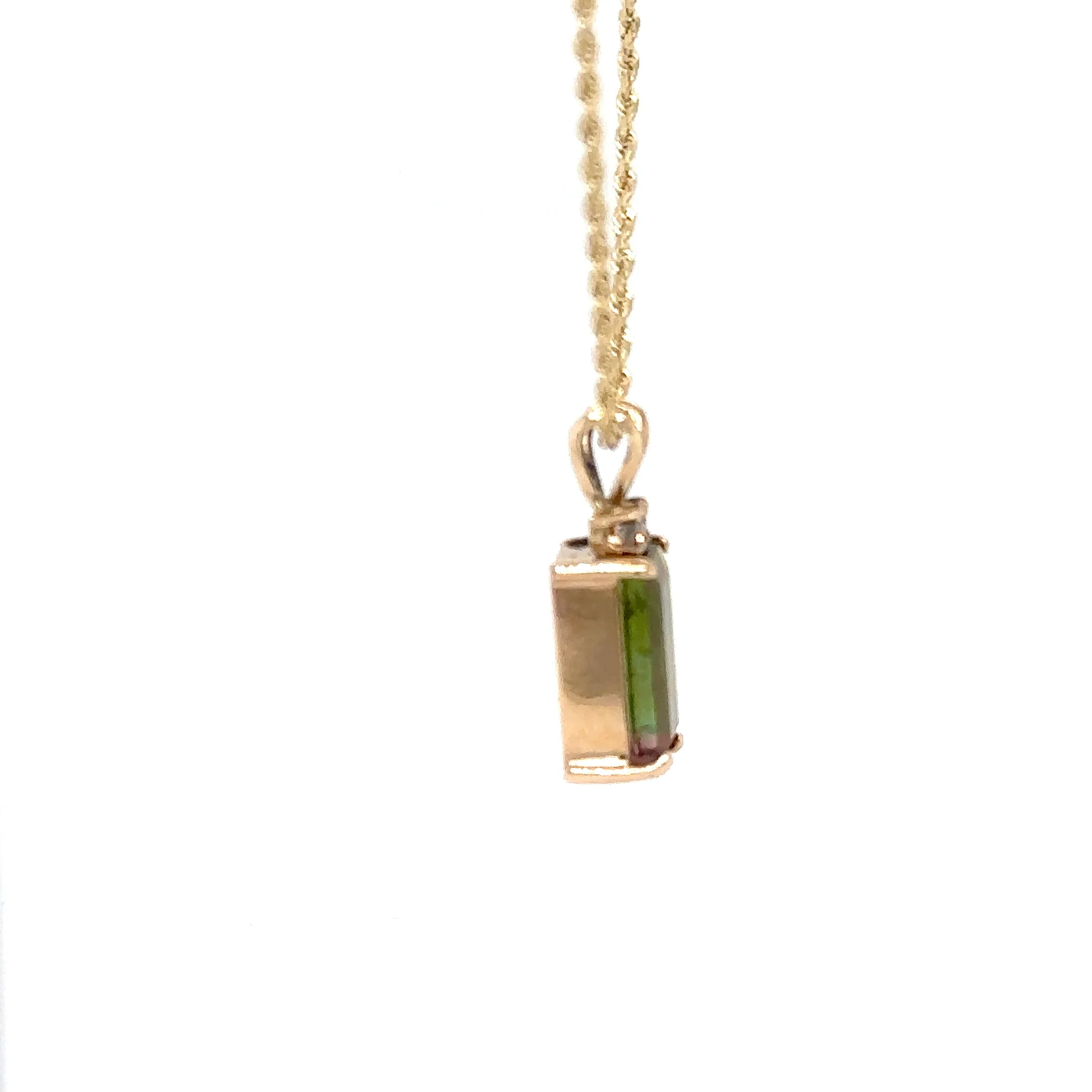 Natural Watermelon Tourmaline & Diamond Necklace 14K Solid Gold 2.71tcw Tourmaline Pendant Rare Gemstone Statement Necklace Cocktail Jewelry - Image 12