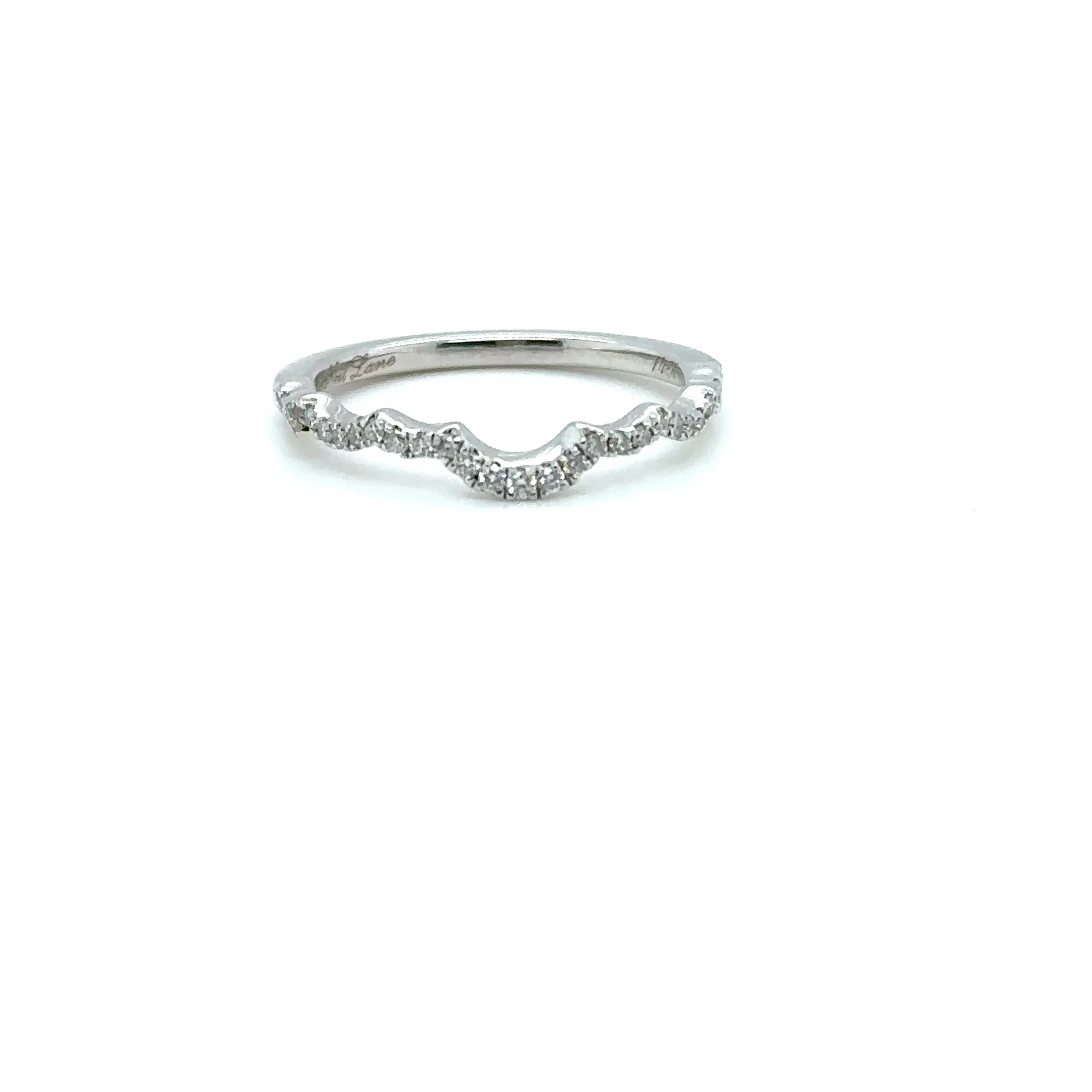 Neil Lane Diamond Band 14K White Gold .33tcw Designer Wedding Band Neil Lane Contoured Band Bridal Jewelry Estate Ring Diamond Ring - Image 9