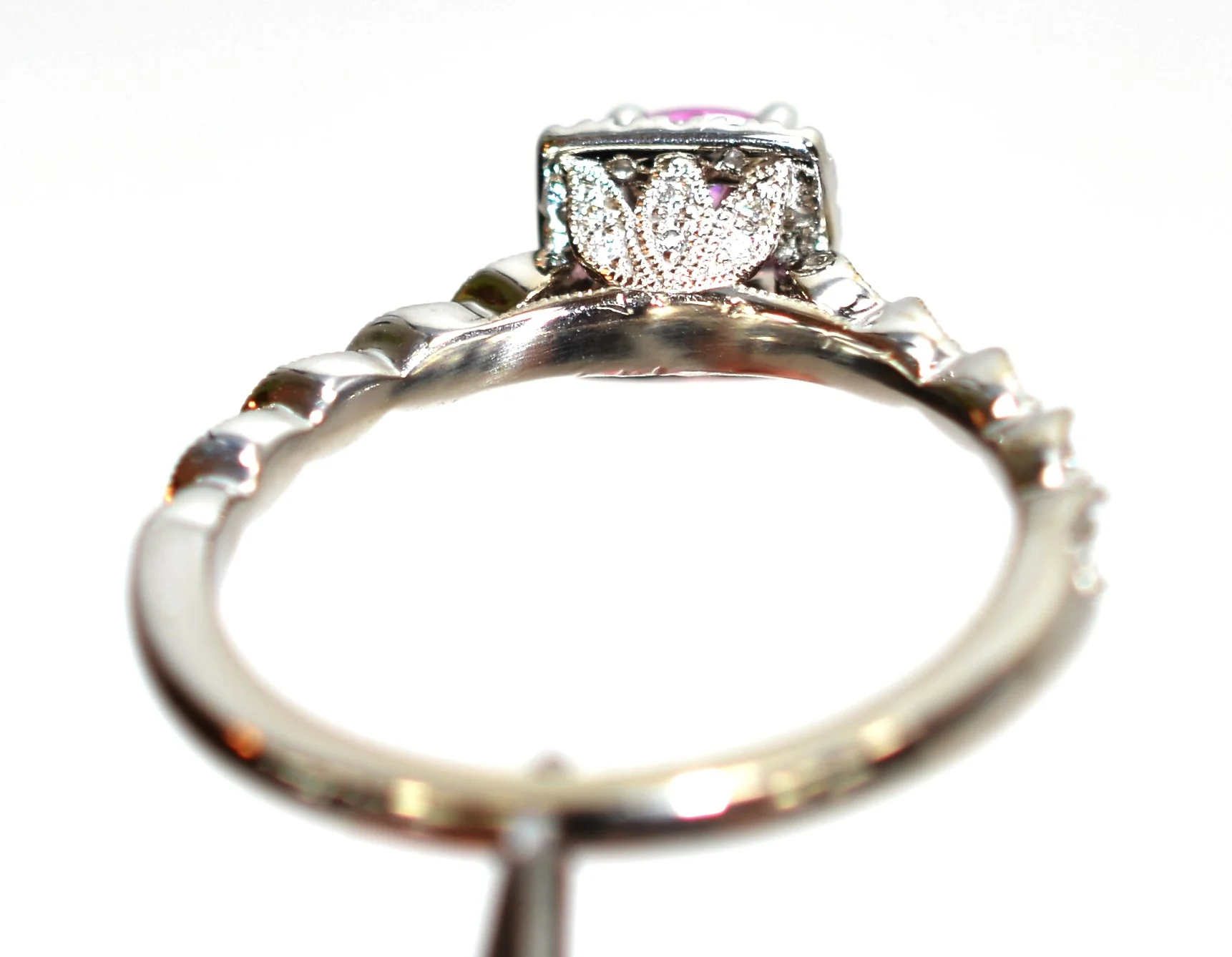 Neil Lane Natural Padparadscha Sapphire & Diamond Ring .68tcw Engagement Ring Wedding Ring Cocktail Ring Designer Ring Sapphire Ring Bridal - Image 6