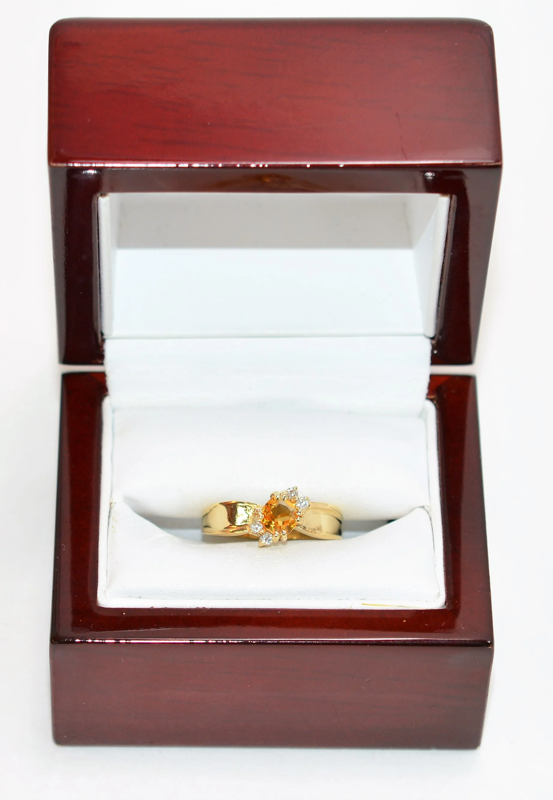 Natural Orange Sapphire & Diamond Ring 10K Solid Gold .76tcw September Birthstone Ring Gemstone Ring Orange Ring Women's Ring Ladies Ring - Image 12