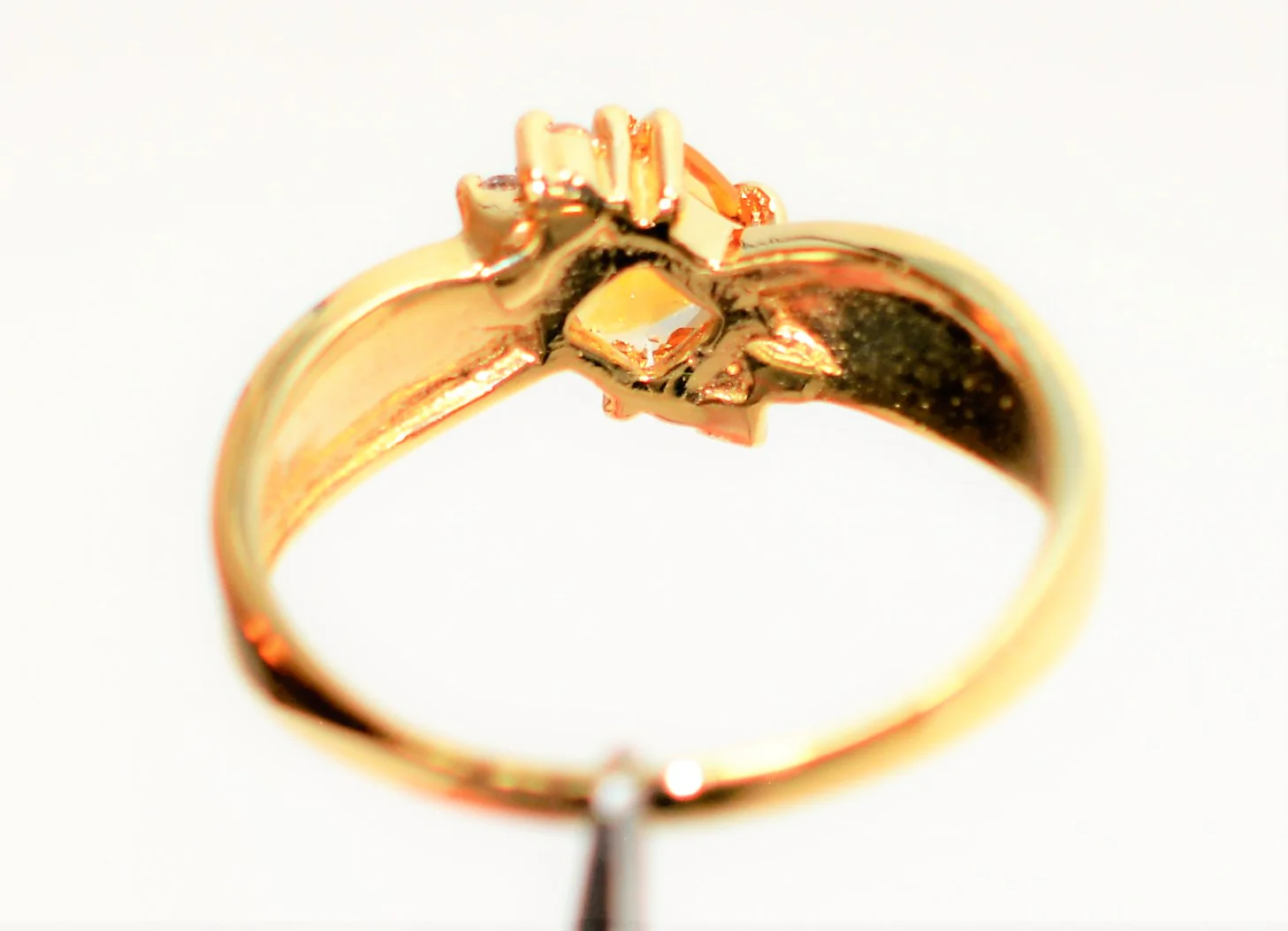 Natural Orange Sapphire & Diamond Ring 10K Solid Gold .76tcw September Birthstone Ring Gemstone Ring Orange Ring Women's Ring Ladies Ring - Image 7