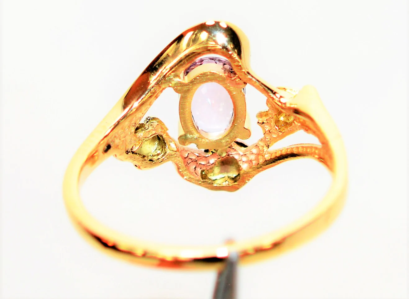 Natural Padparadscha Sapphire Ring 10K Solid Gold 1ct Black Hills Dakota Ring Gemstone Ring Birthstone Ring Statement Ring Cocktail Ring - Image 7