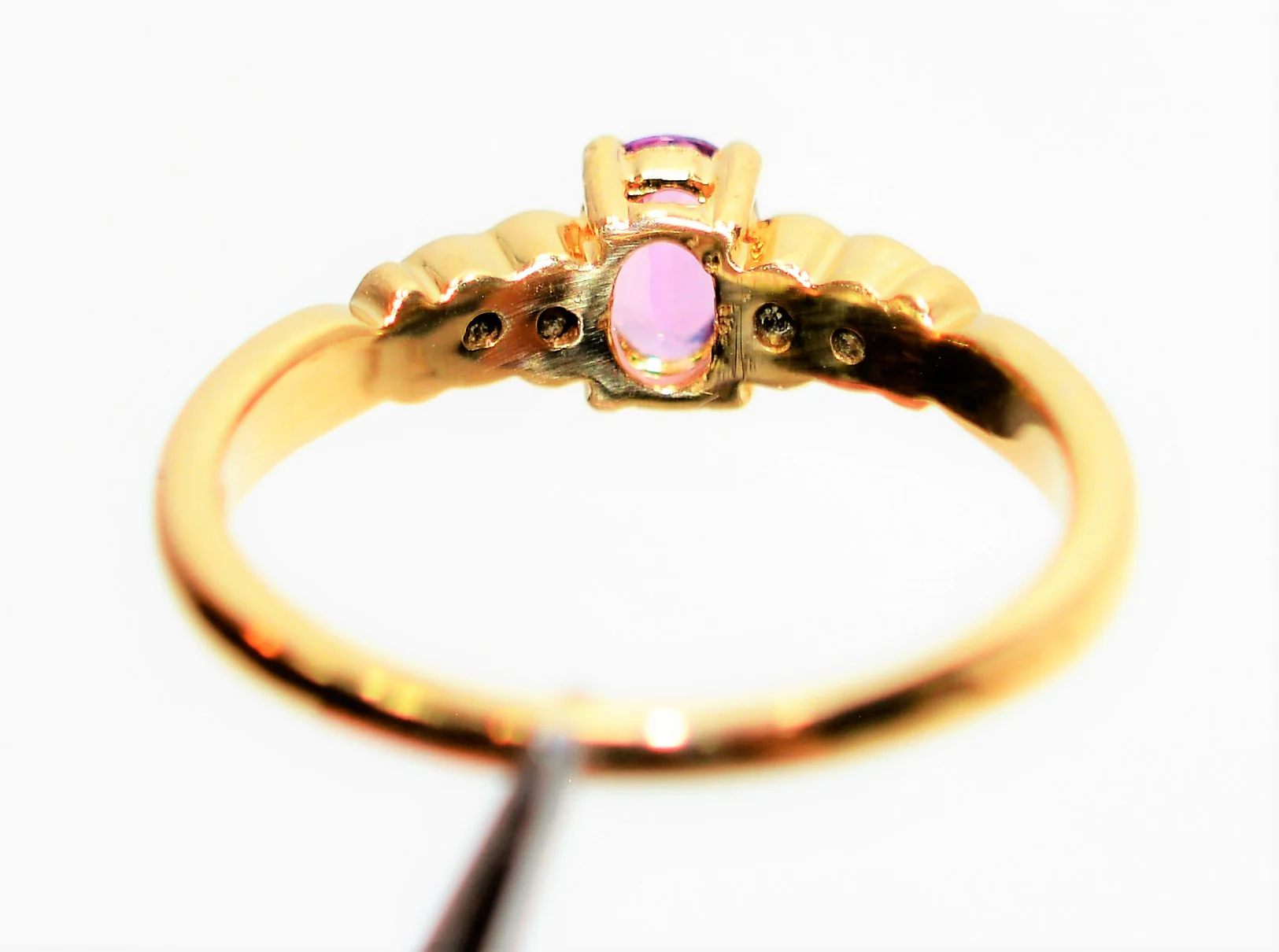 Certified Natural Padparadscha Sapphire & Diamond Ring 14K Solid Gold .56tcw Gemstone Ring Statement Ring Engagement Ring Bridal Jewelry - Image 8