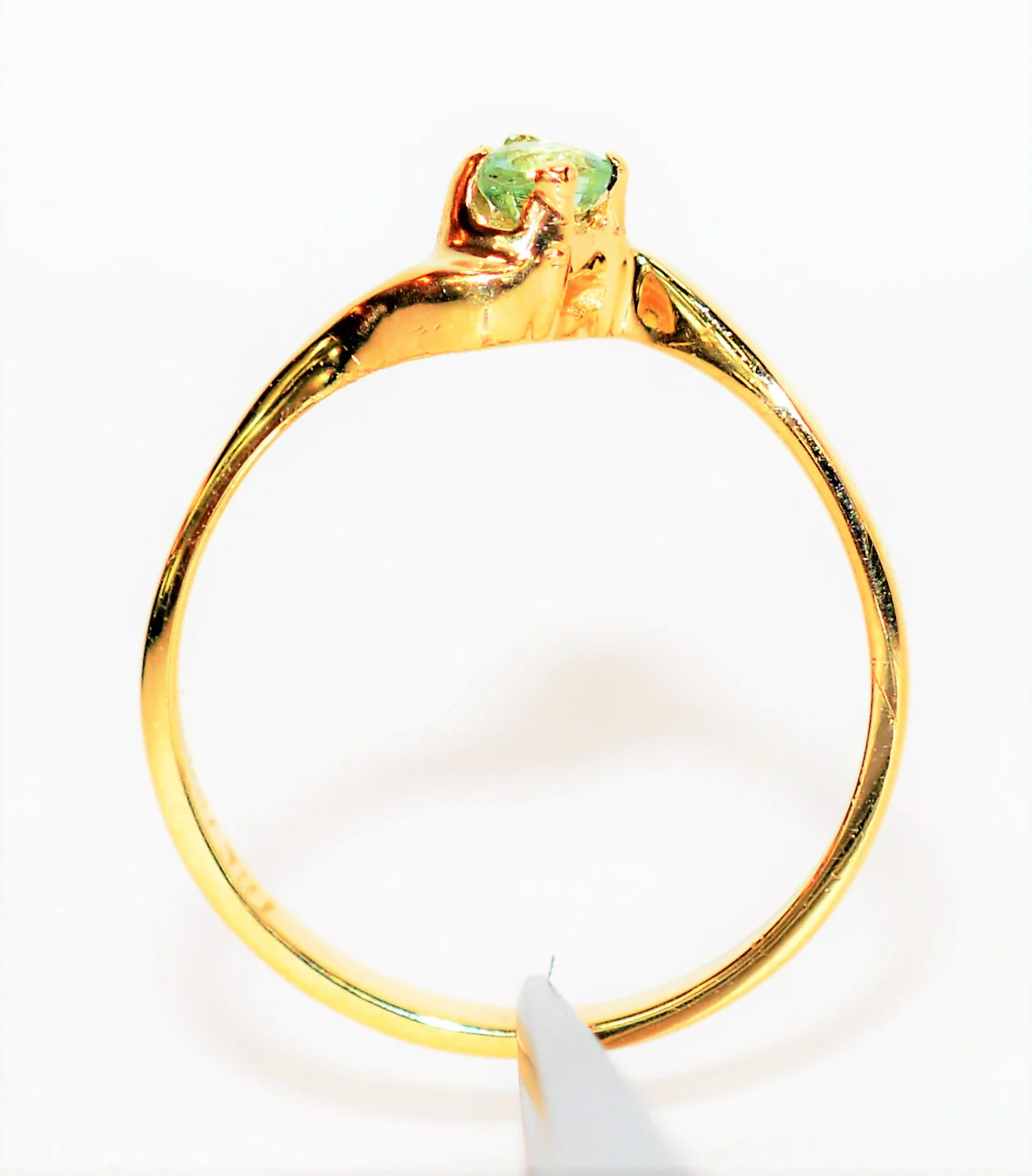 Natural Paraiba Tourmaline Ring 10K Solid Gold .17ct Solitaire Ring Gemstone Ring Women's Ring Birthstone Ring Fine Jewelry Engagement Ring - Image 3