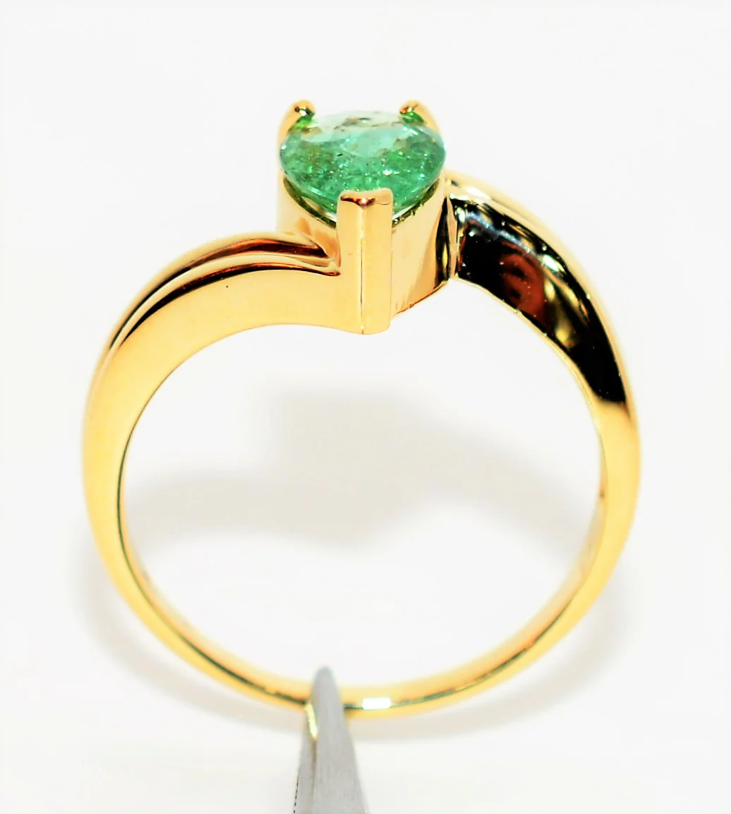 Natural Paraiba Tourmaline Ring 10K Solid Gold 1.32ct Solitaire Ring Pear Ring Gemstone Ring Women's Ring Ladies Ring Statement Ring Jewelry - Image 3