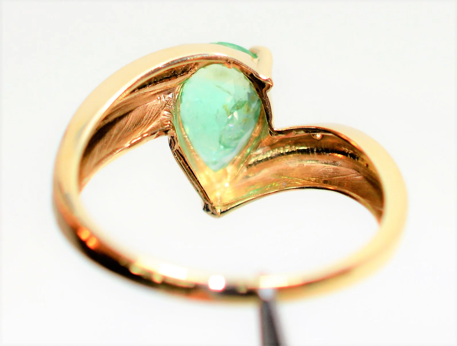 Natural Paraiba Tourmaline Ring 10K Solid Gold 1.32ct Solitaire Ring Pear Ring Gemstone Ring Women's Ring Ladies Ring Statement Ring Jewelry - Image 7