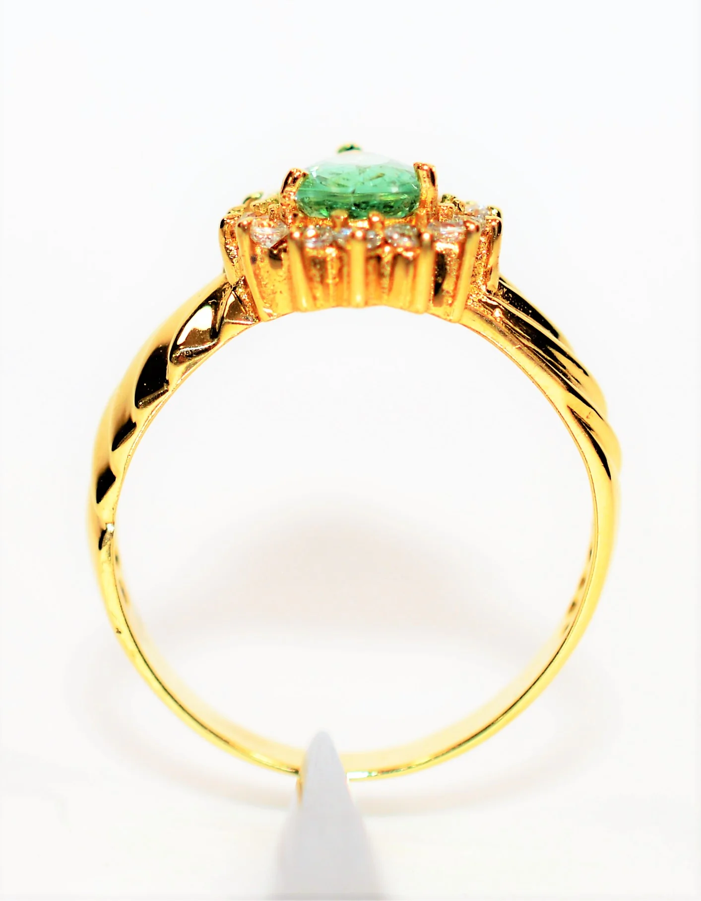 Natural Paraiba Tourmaline & Diamond Ring 18K Solid Gold 1.17tcw Gemstone Jewelry Women's Ring Diamond Halo Fine Jewellery Engagement Ring - Image 3