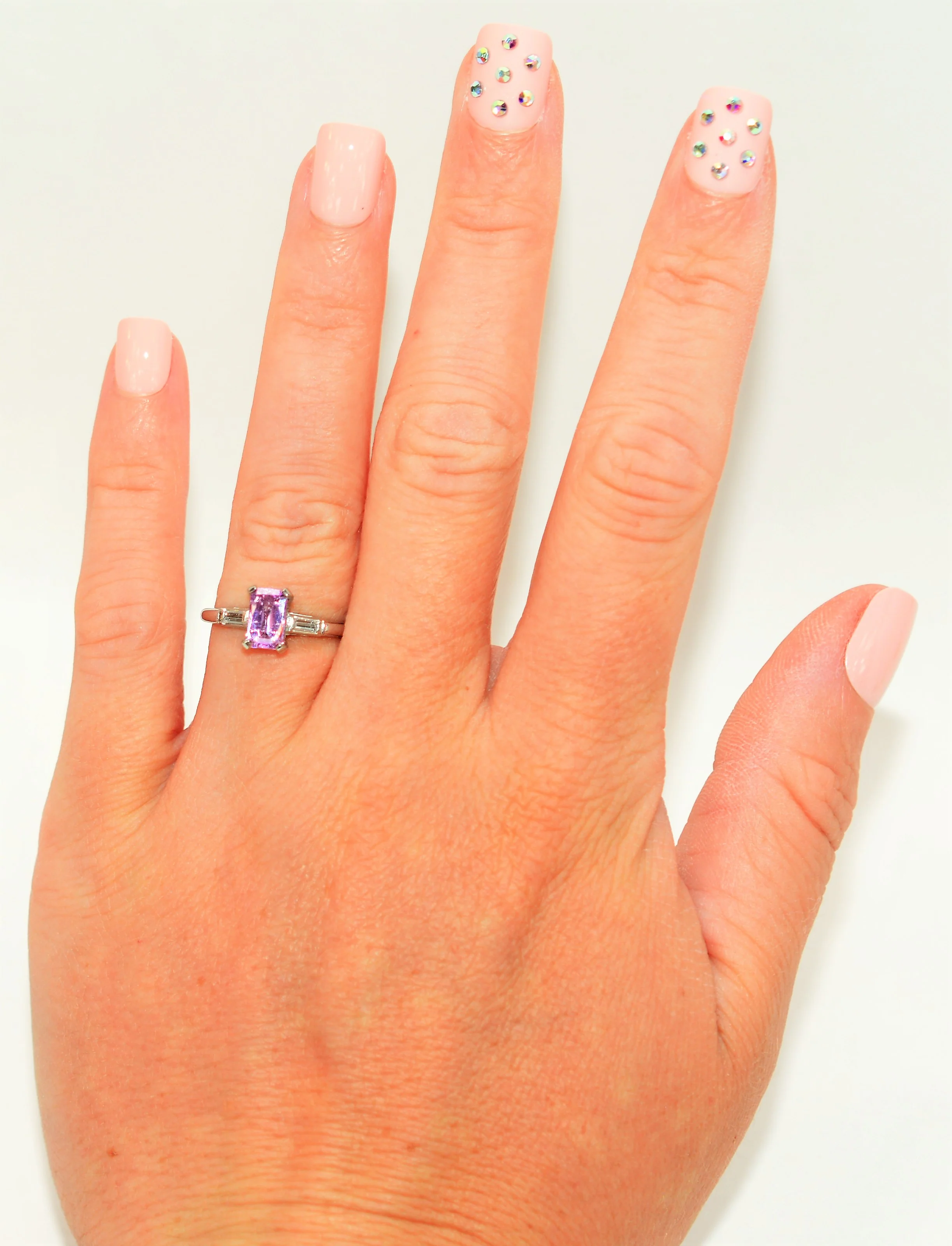 Natural Pink Spinel & Diamond Ring Solid Platinum 1.43tcw Engagement Ring Pink Ring Cocktail Ring Wedding Ring Statement Ring Bridal Jewelry - Image 2